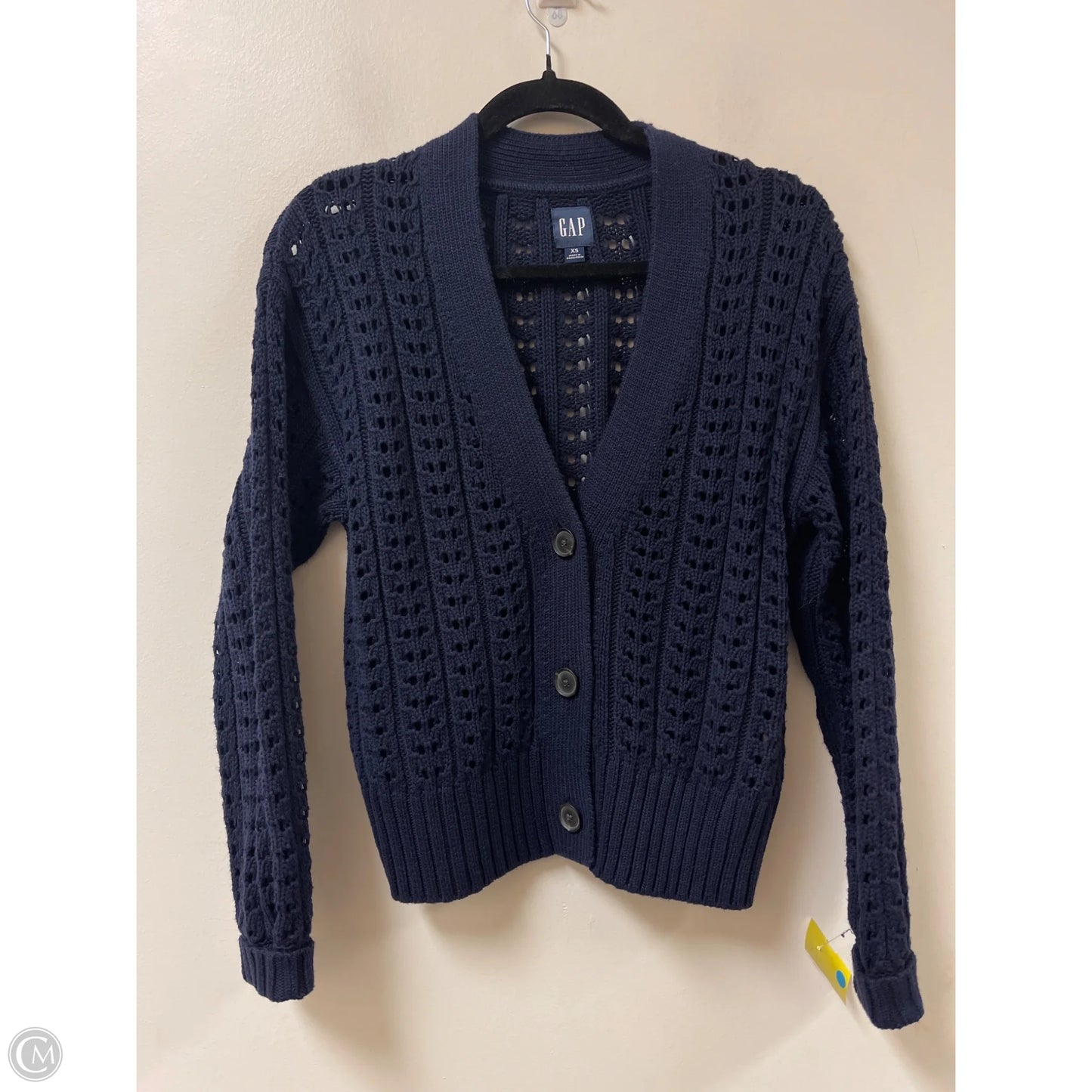 Sweater Cardigan By Gap In Navy, Size: Xs