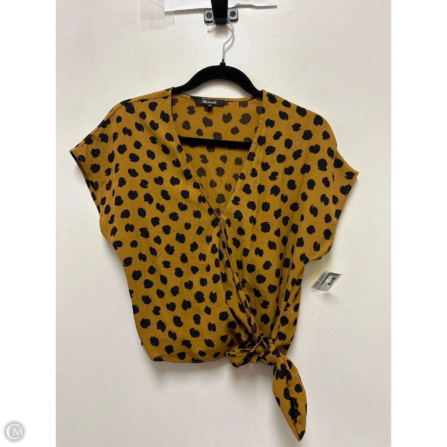 Top Short Sleeve By Madewell In Black & Brown, Size: Xs