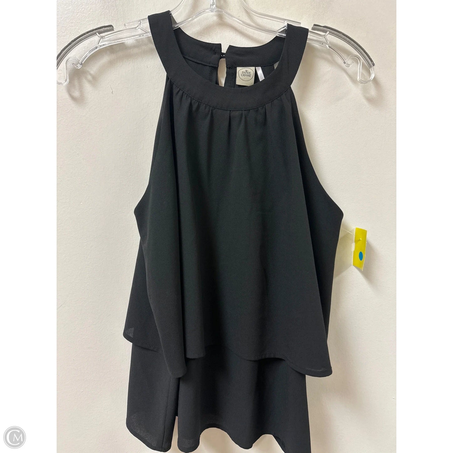 Top Sleeveless By Paper Crane In Black, Size: M
