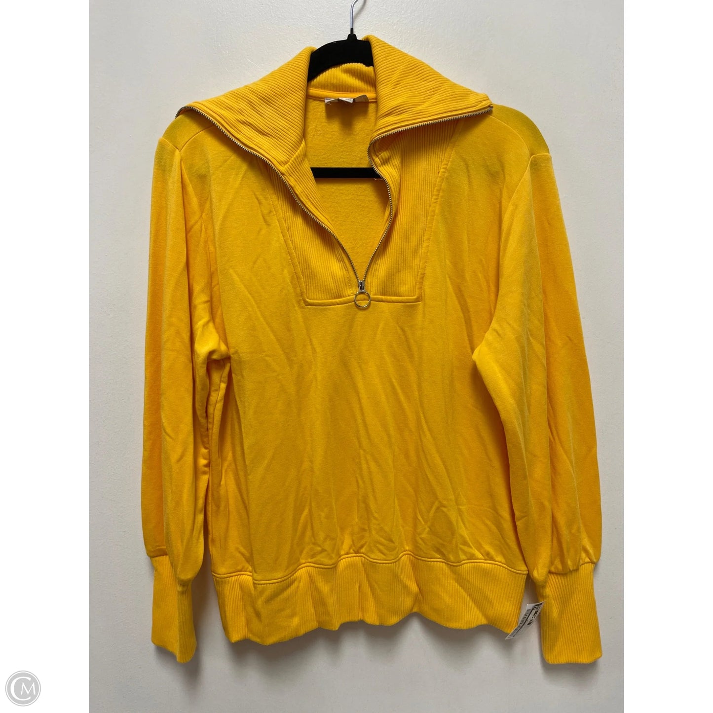 Sweatshirt Collar By Loft In Yellow, Size: S