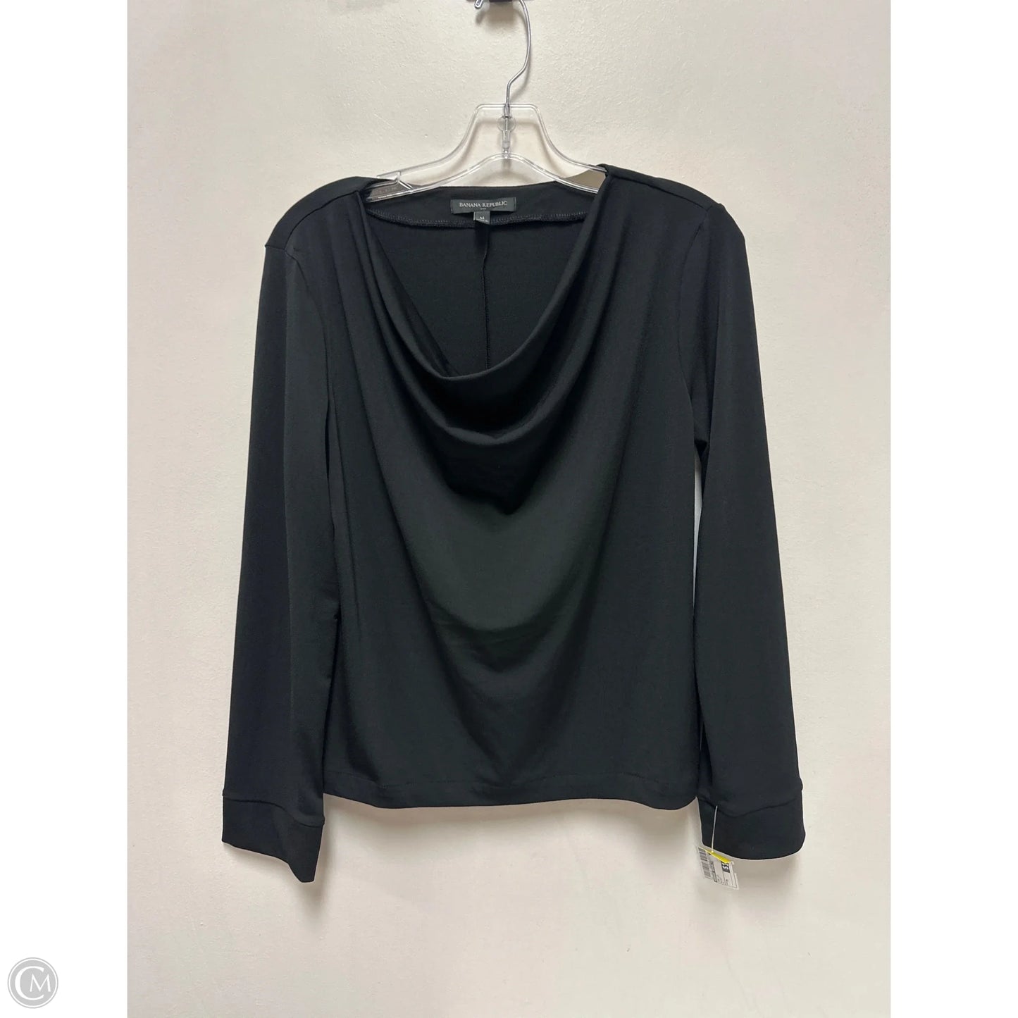 Top Long Sleeve By Banana Republic In Black, Size: M