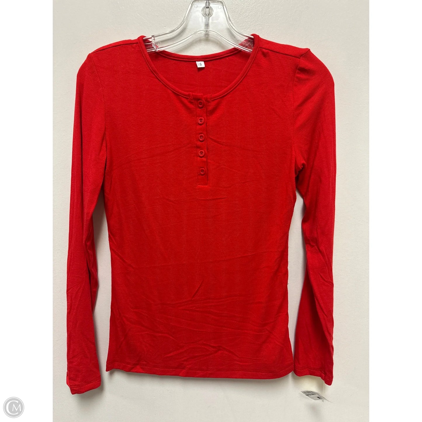 Top Long Sleeve By Clothes Mentor In Red, Size: S