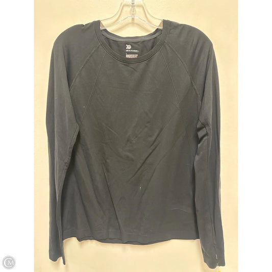 Athletic Top Long Sleeve Collar By All In Motion In Black, Size: L