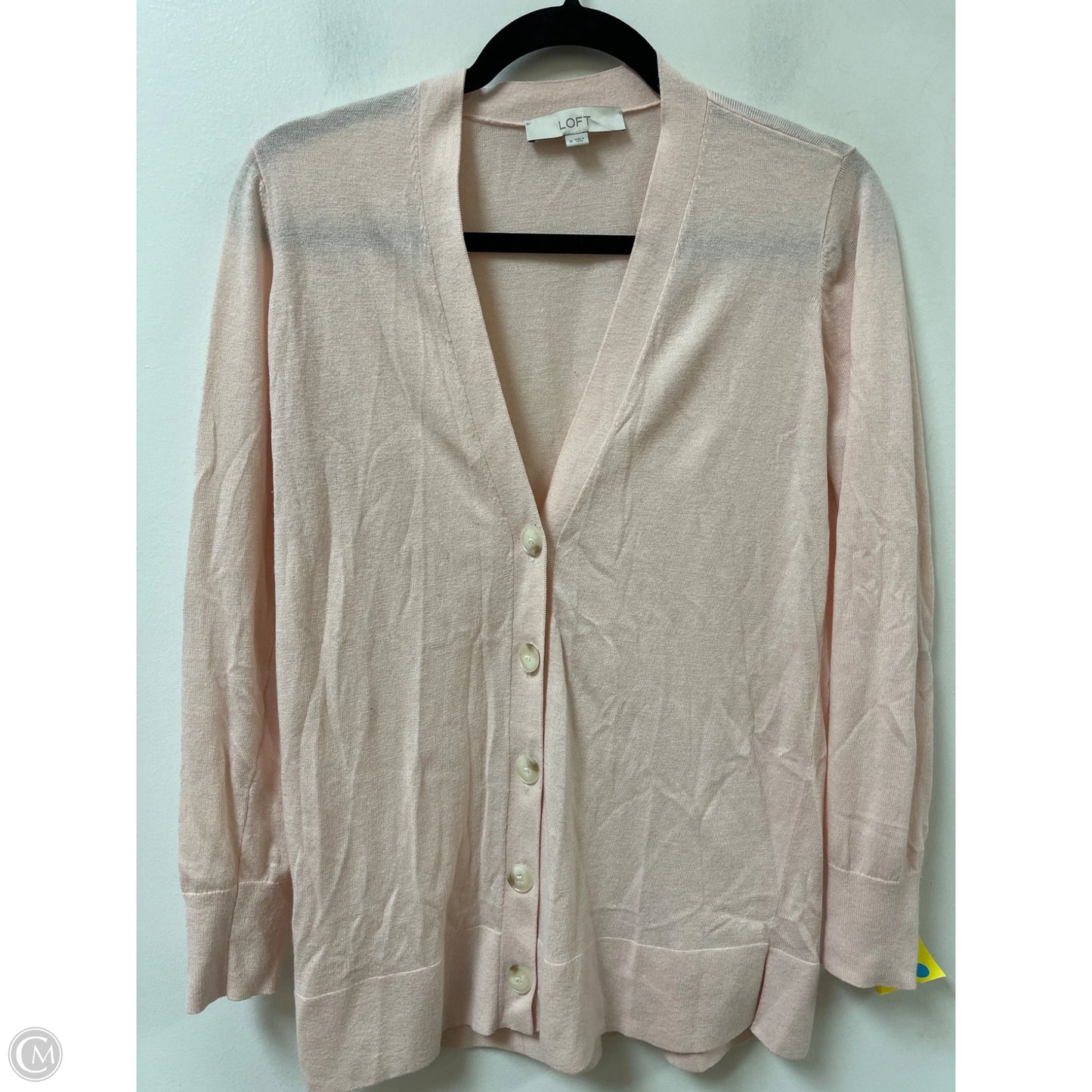 Sweater Cardigan By Loft In Pink, Size: M