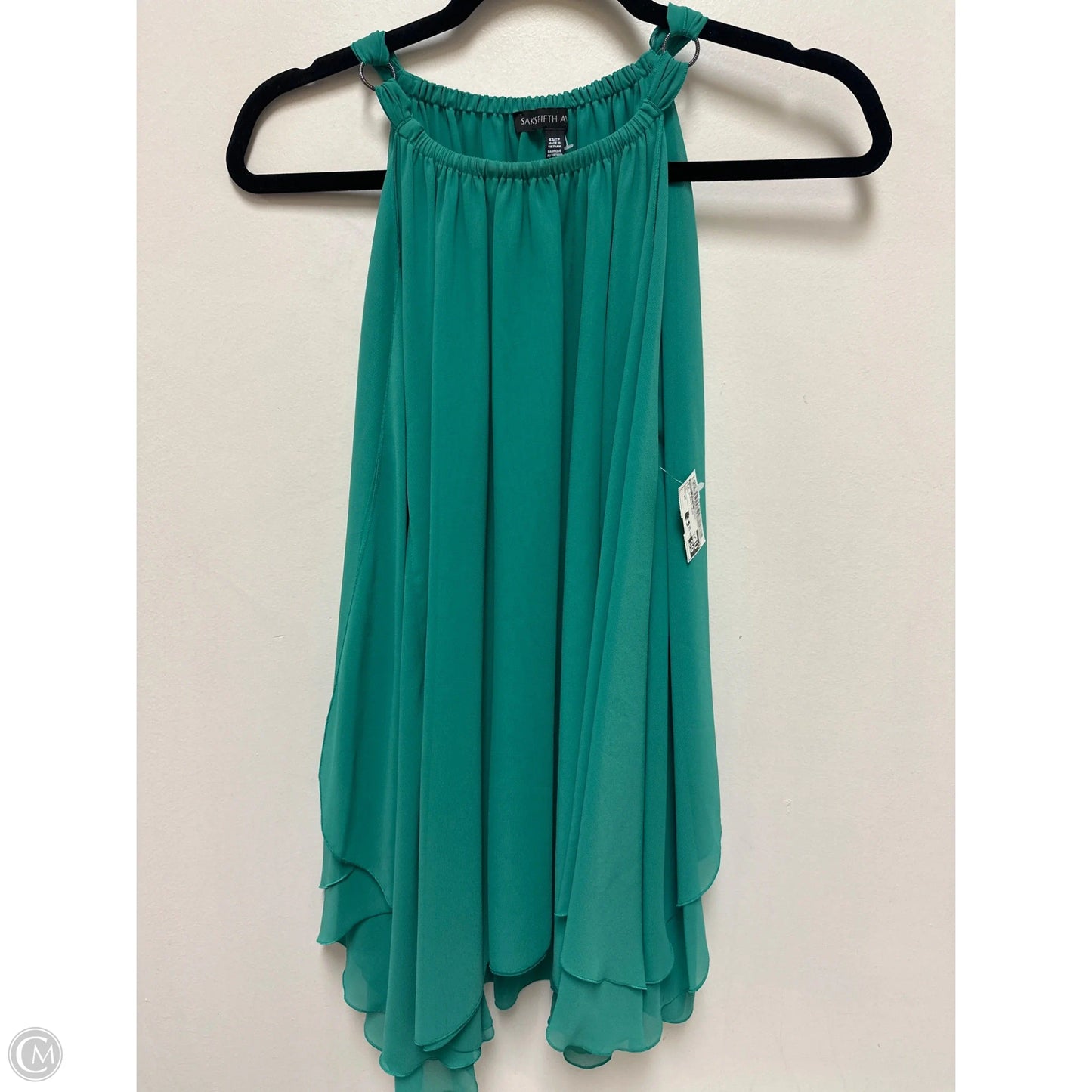 Top Sleeveless By Saks Fifth Avenue In Green, Size: Xs