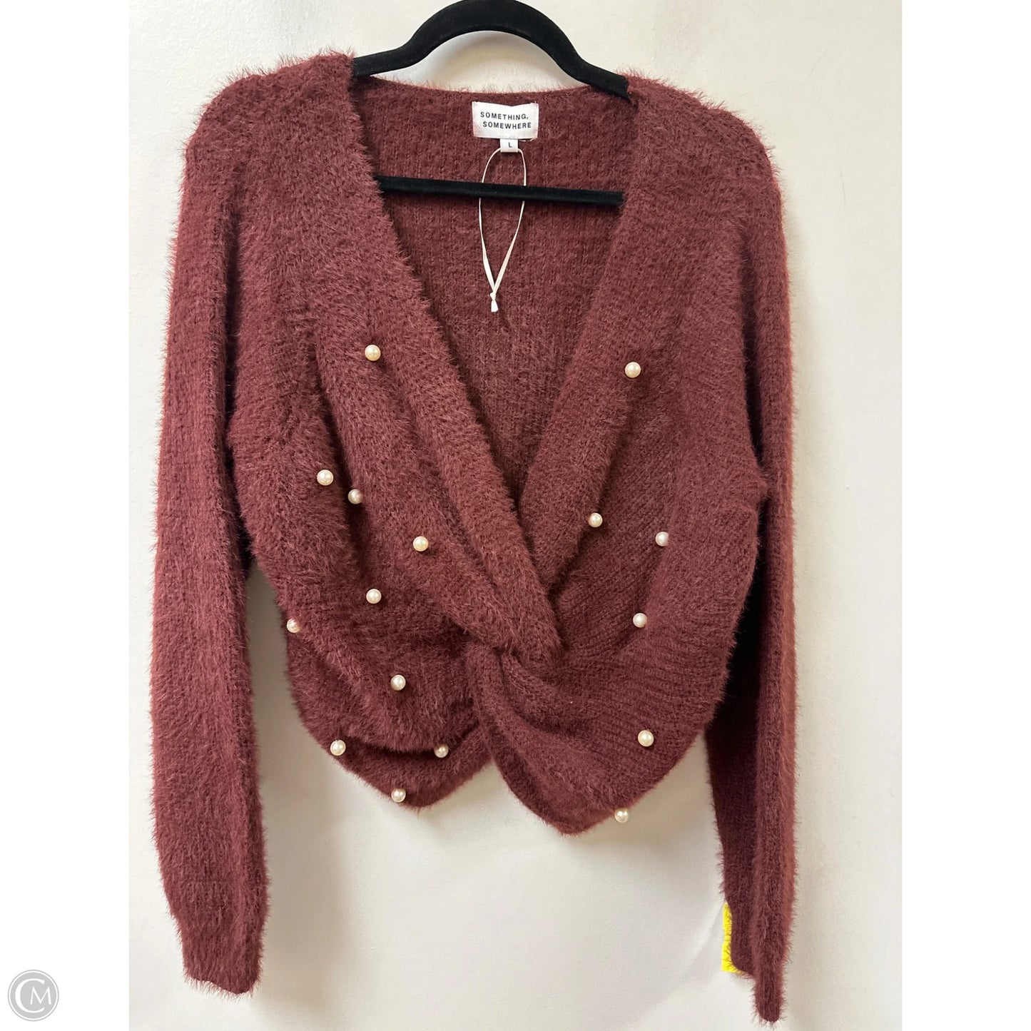 Sweater By Clothes Mentor In Brown, Size: L