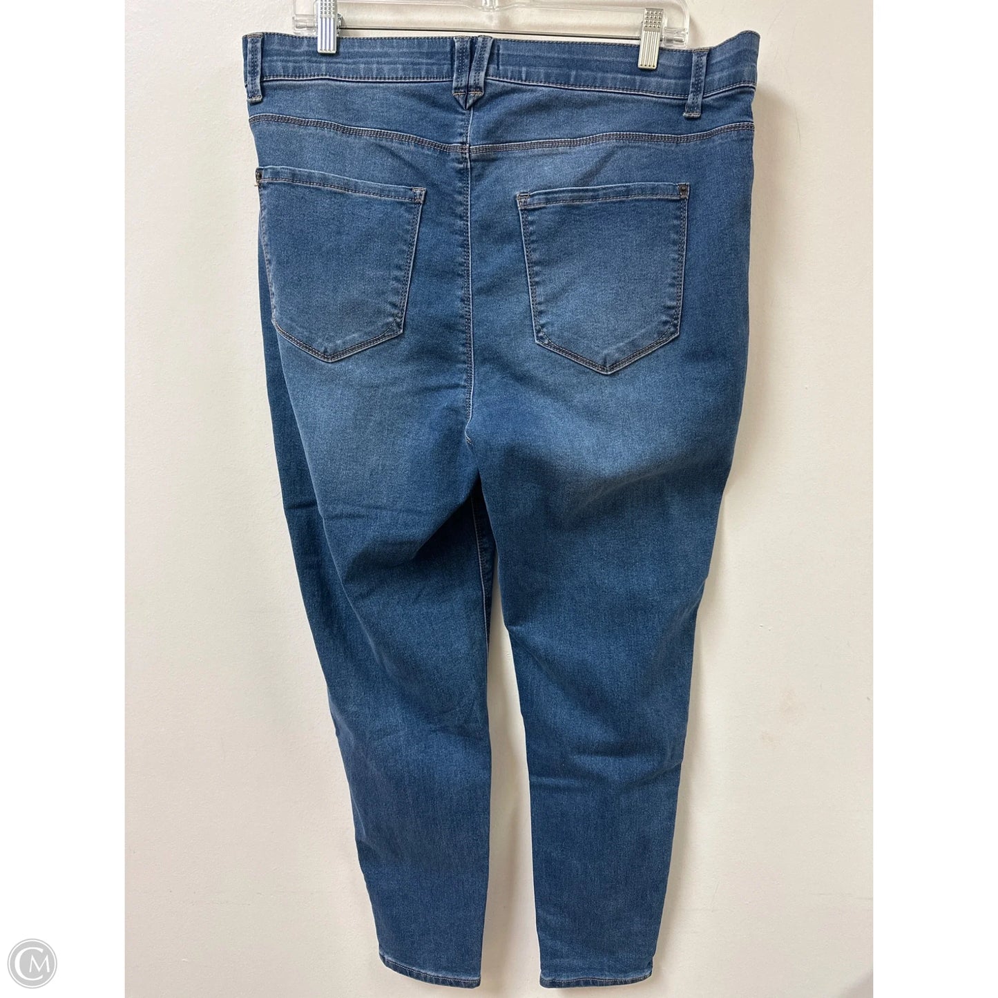 Jeans Skinny By Curve Appeal In Blue Denim, Size: 18