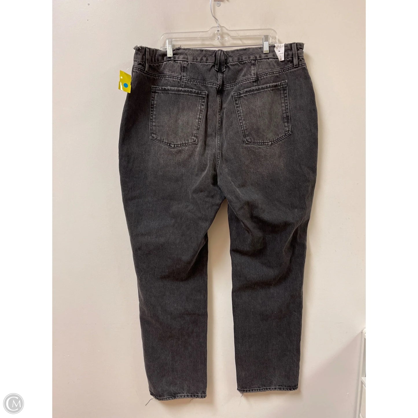 Jeans Straight By Good American In Grey Denim, Size: 18