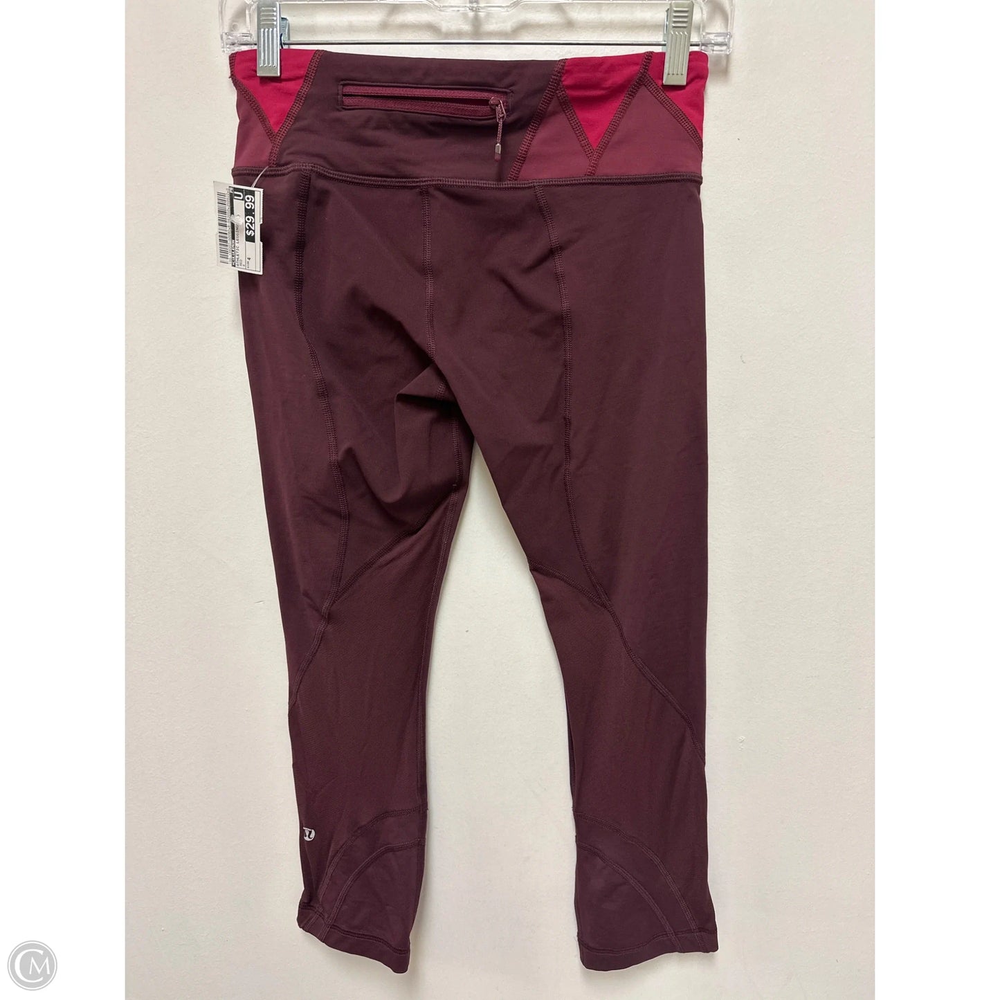 Athletic Leggings By Lululemon In Red, Size: 4