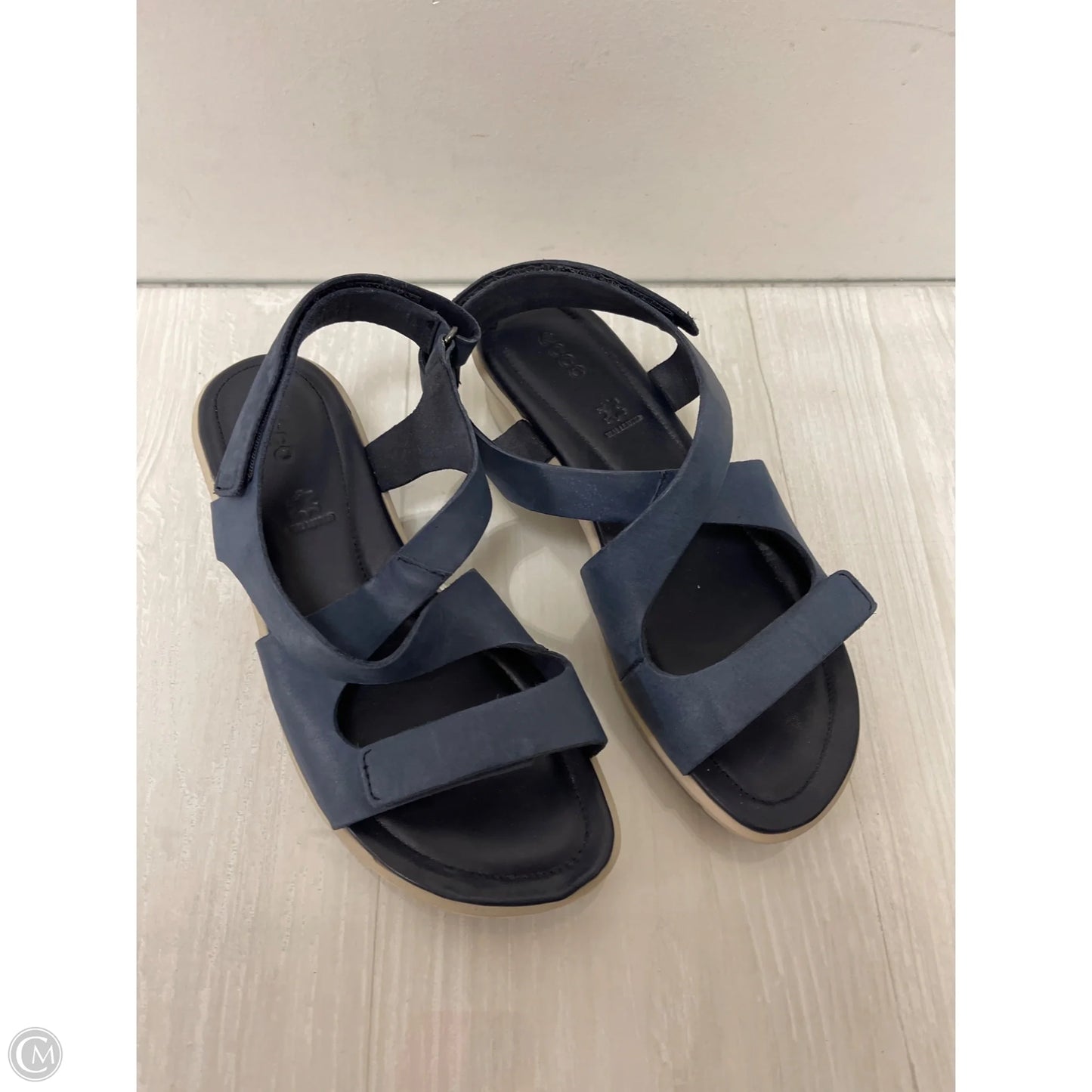 Sandals Flats By Ecco In Navy, Size: 7