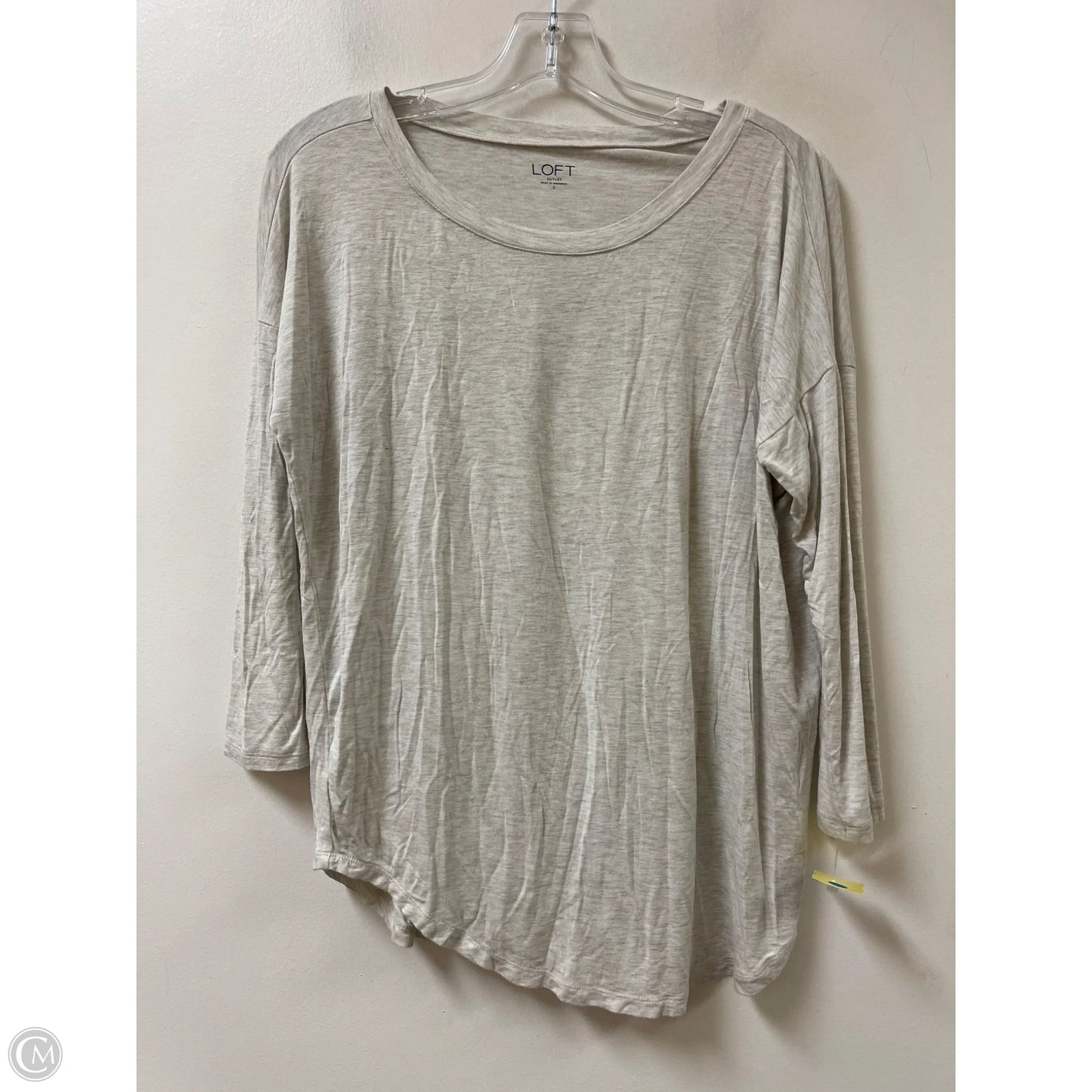 Top Long Sleeve By Loft In Grey, Size: S