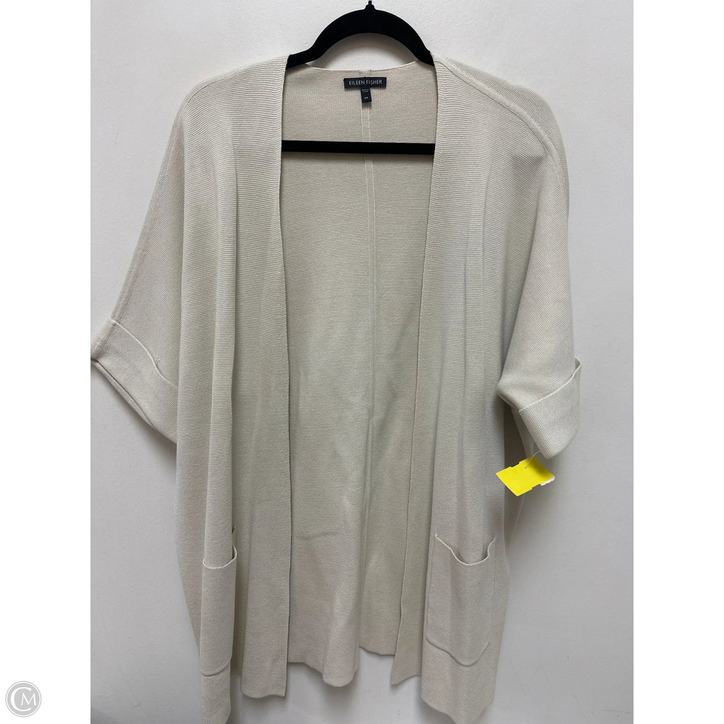 Sweater Cardigan By Eileen Fisher In Cream, Size: Xs