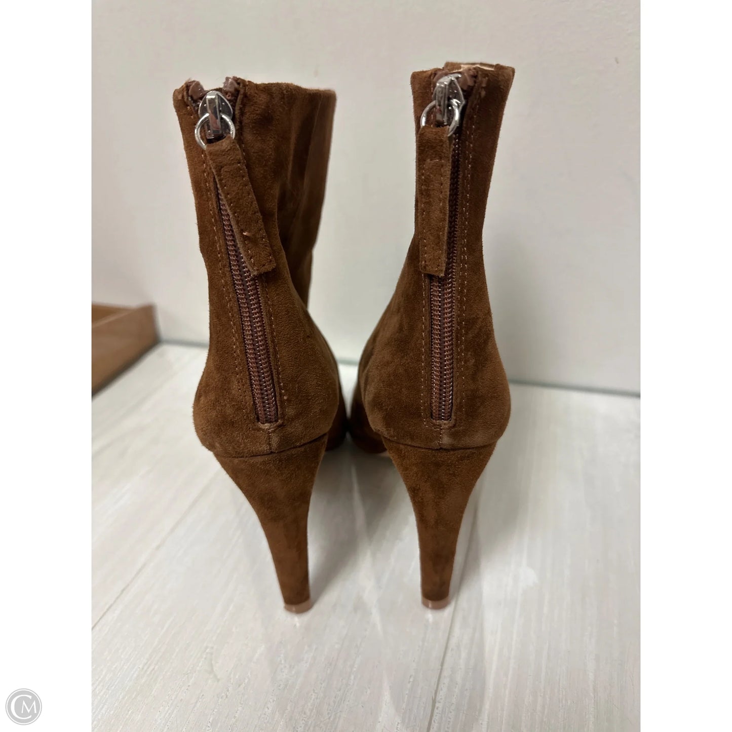 Boots Ankle Heels By Steve Madden In Brown, Size: 8.5