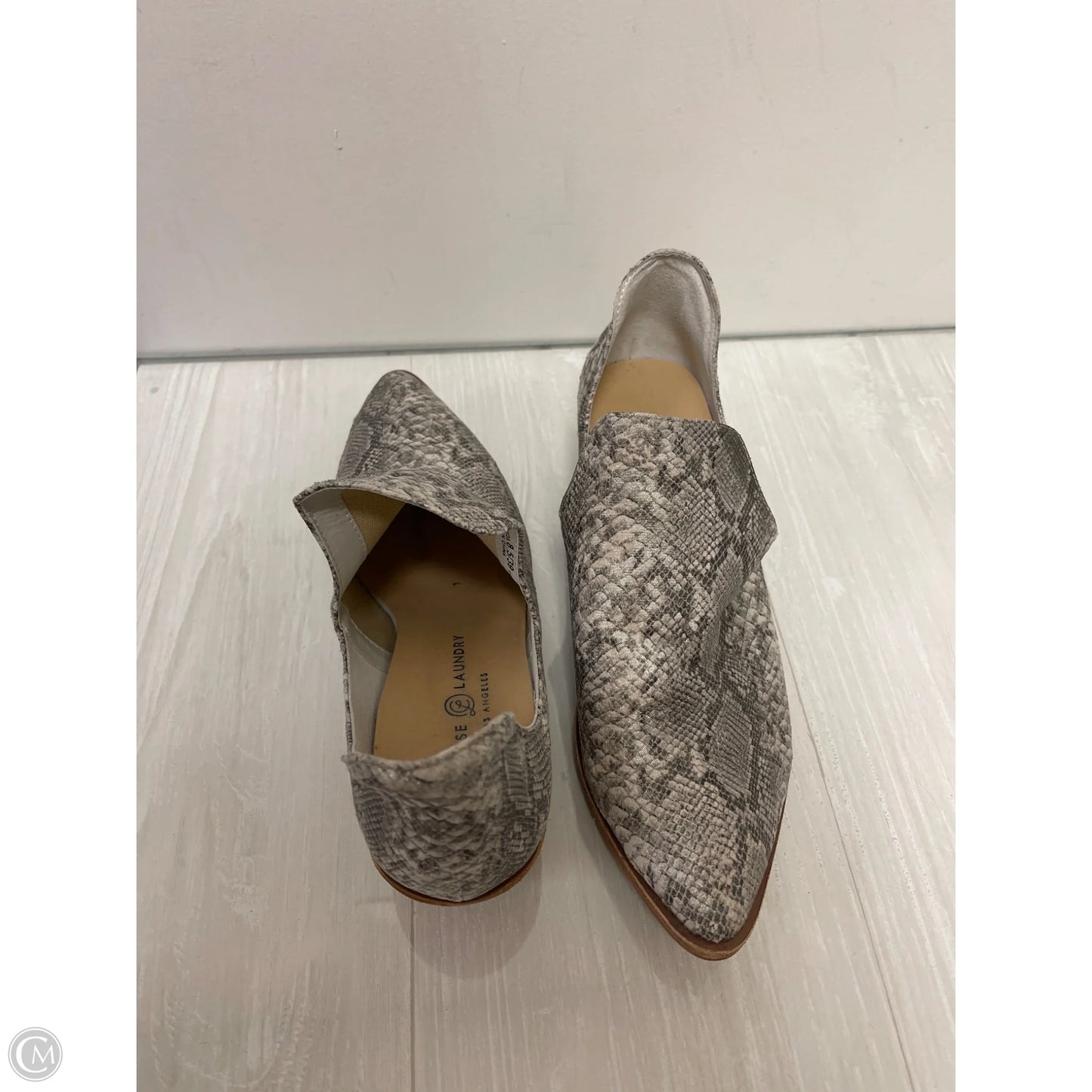 Boots Ankle Flats By Chinese Laundry In Snakeskin Print, Size: 8.5