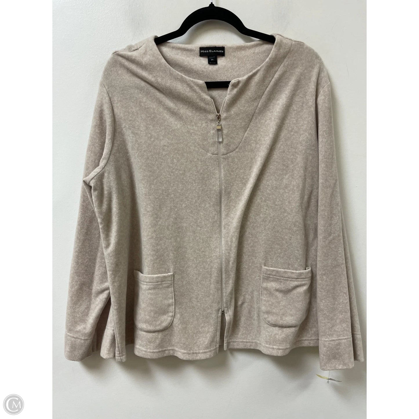 Jacket Fleece By Clothes Mentor In Cream, Size: Xl