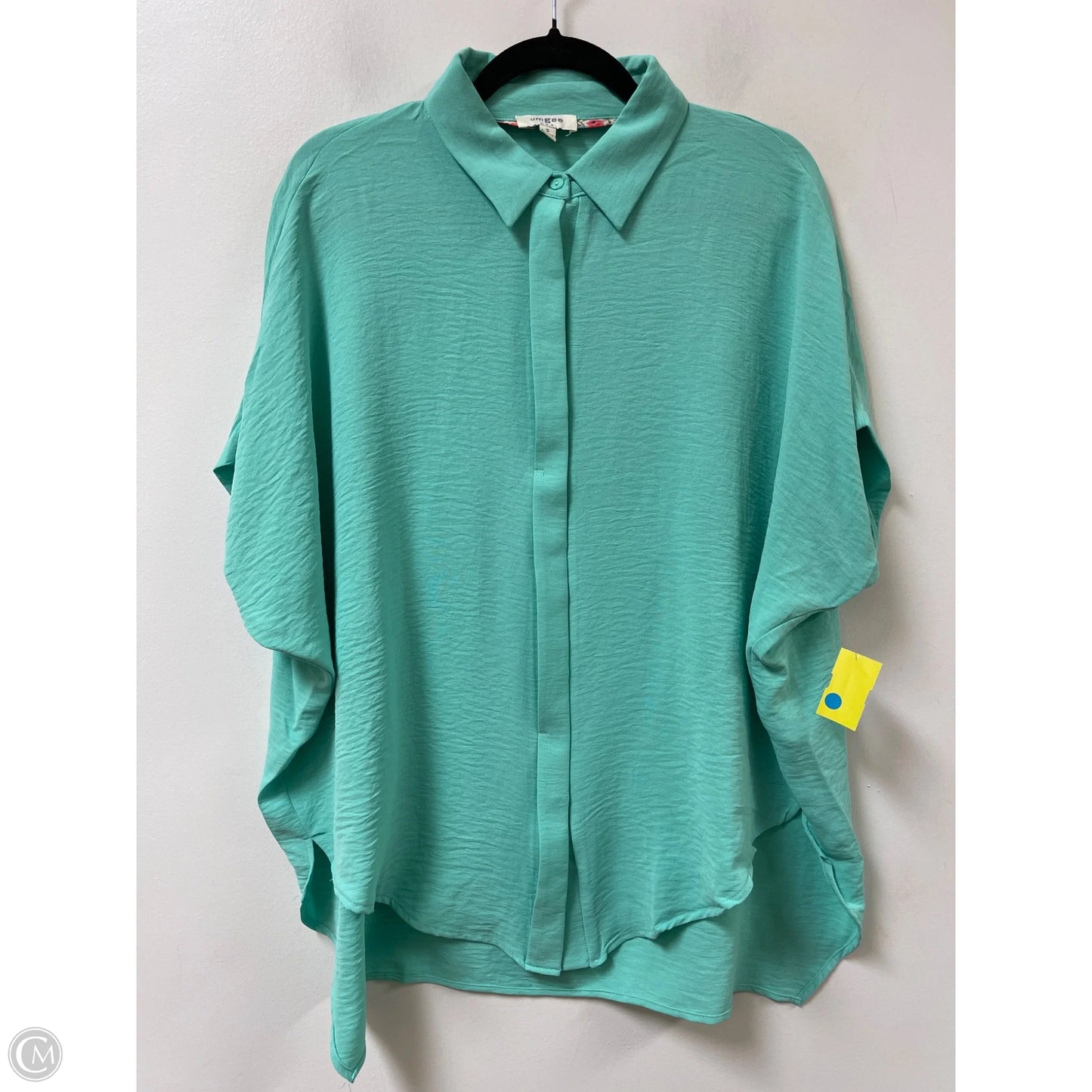 Blouse Short Sleeve By Umgee In Green, Size: S