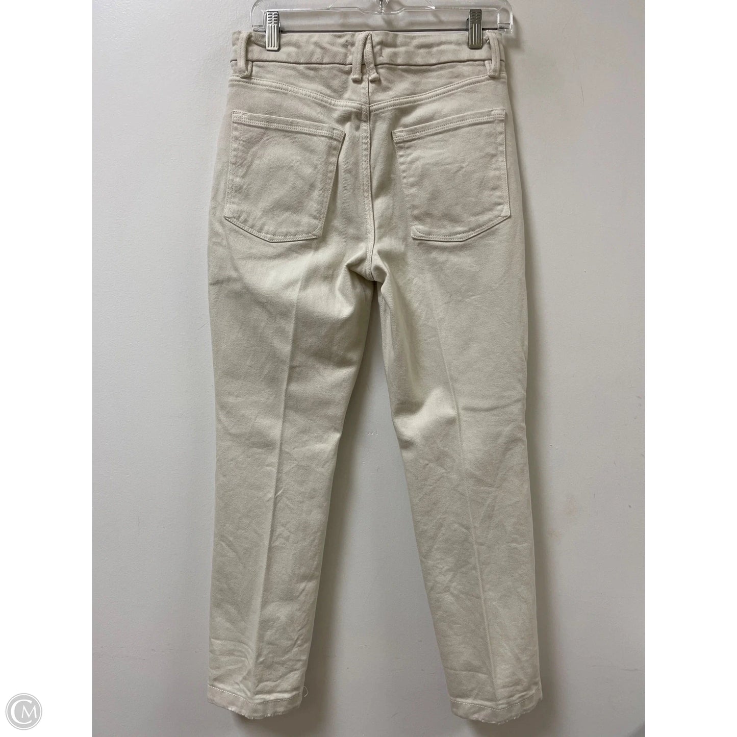 Jeans Straight By Good American In Cream Denim, Size: 4