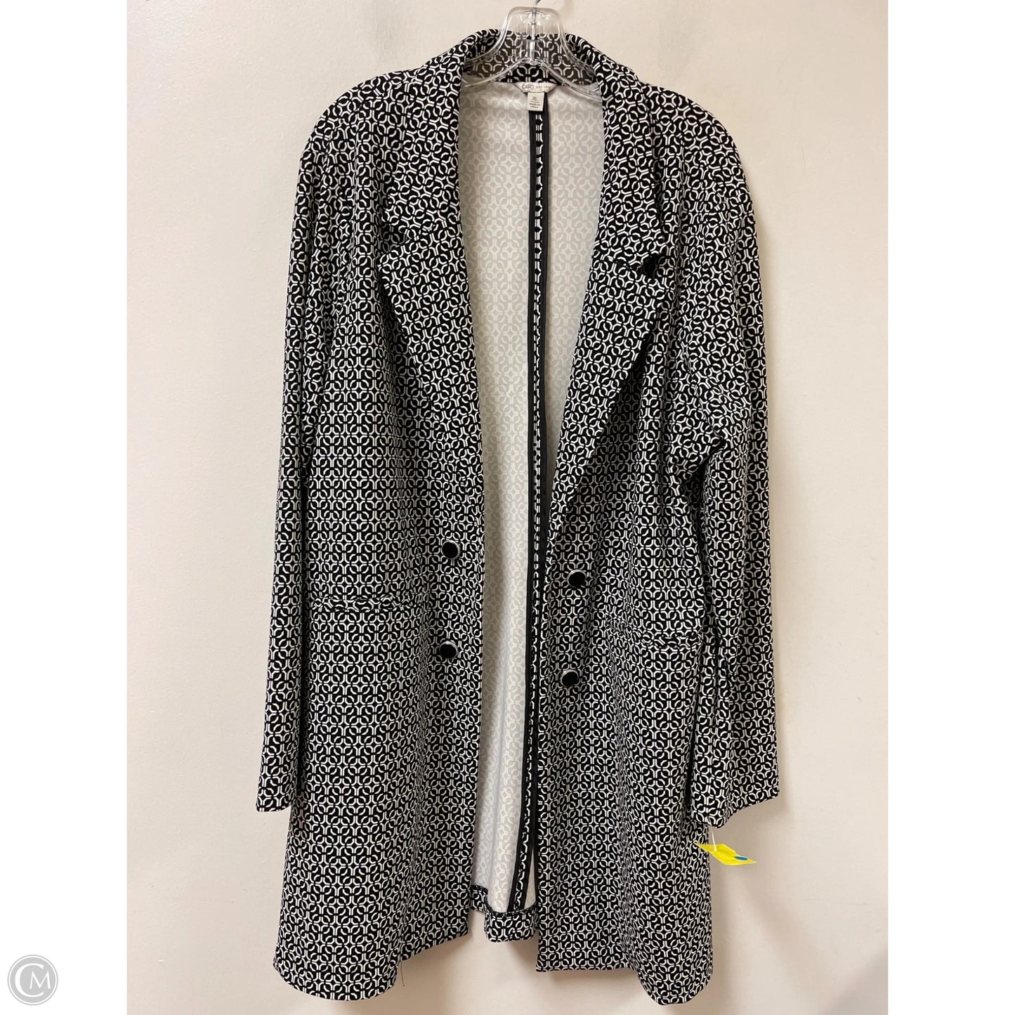 Coat Other By Cato In Black & White, Size: Xl