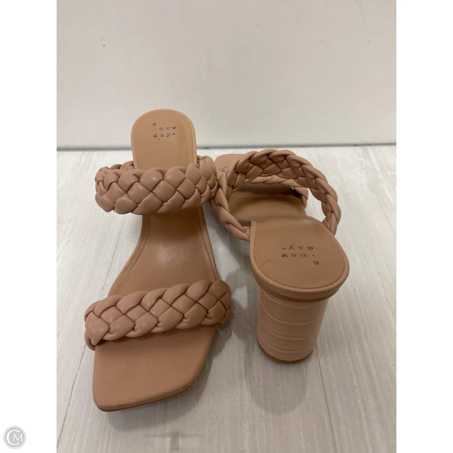 Sandals Heels Block By A New Day In Cream, Size: 9.5