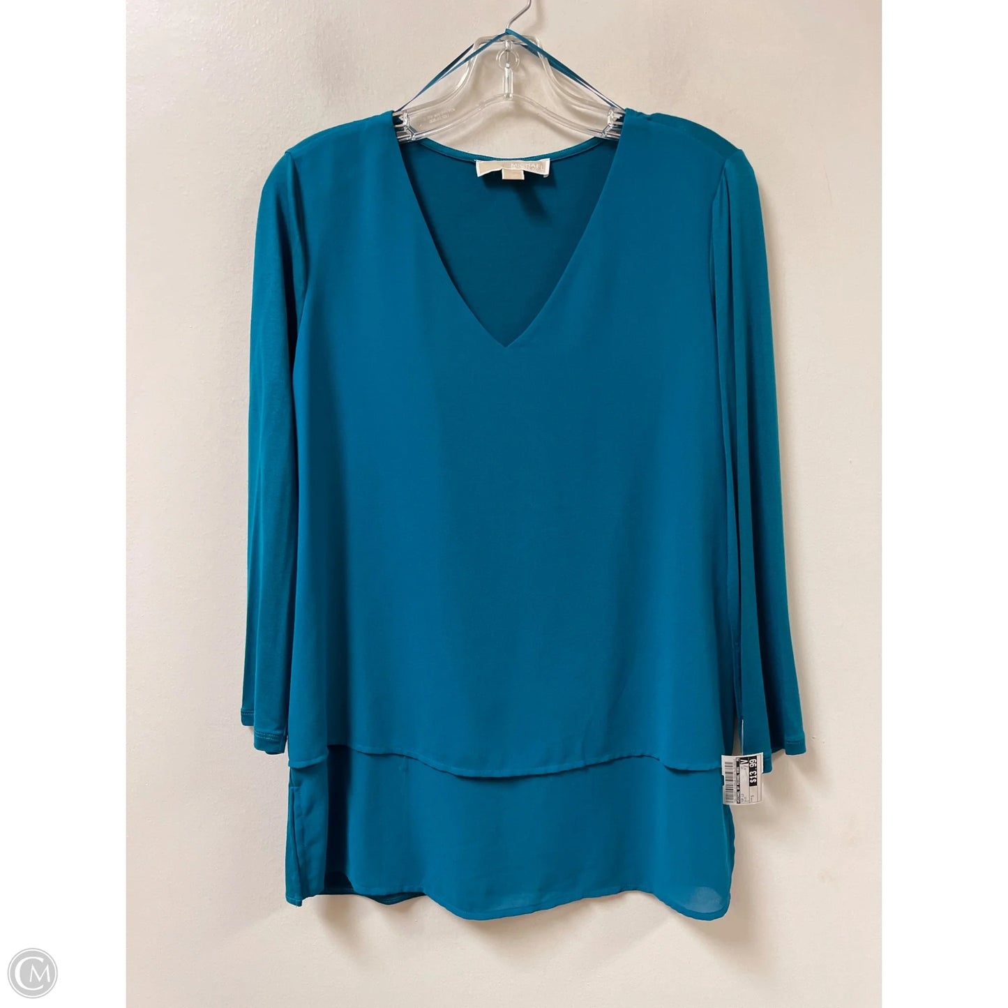 Top Long Sleeve By Michael By Michael Kors In Blue, Size: S