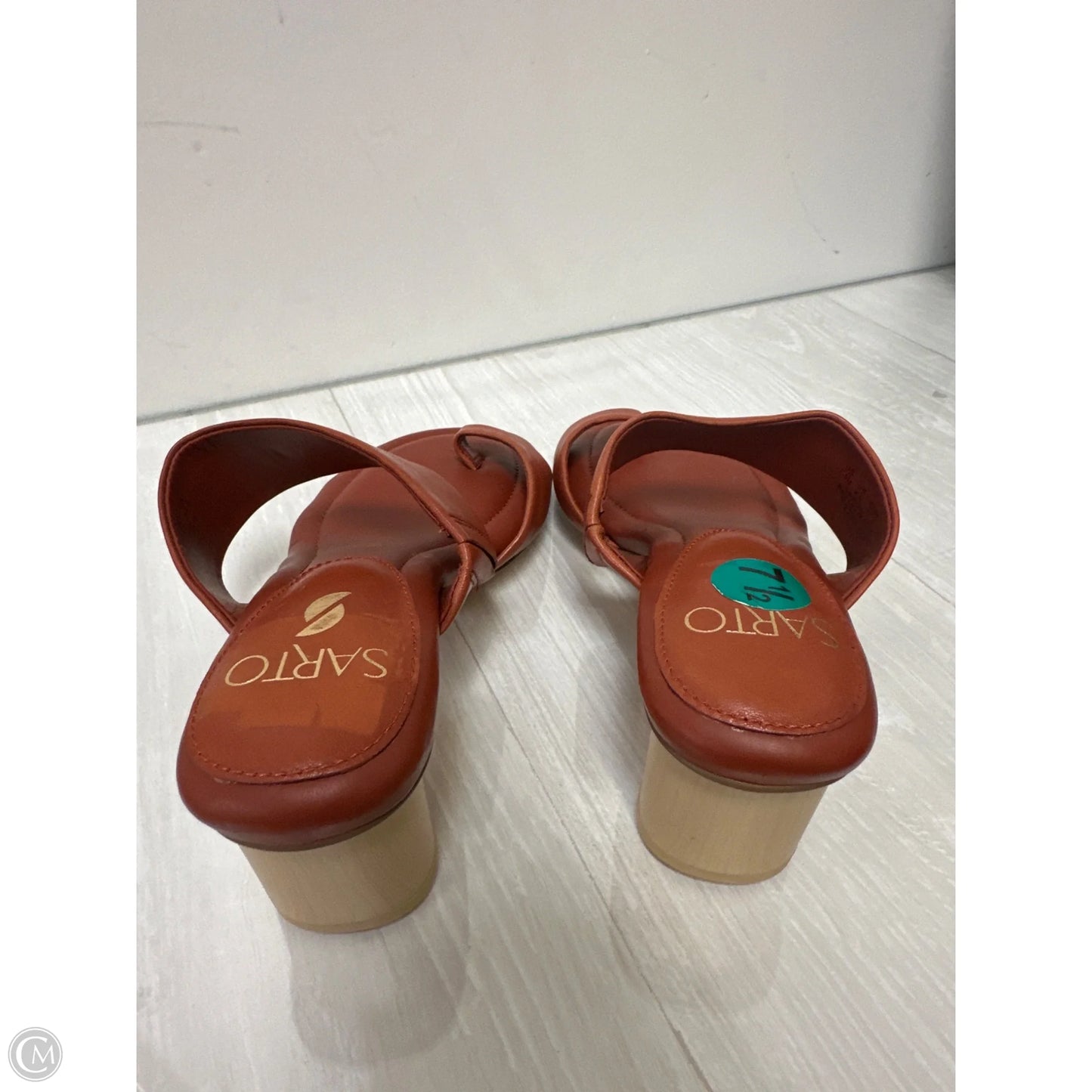 Sandals Heels Block By Franco Sarto In Tan, Size: 7.5