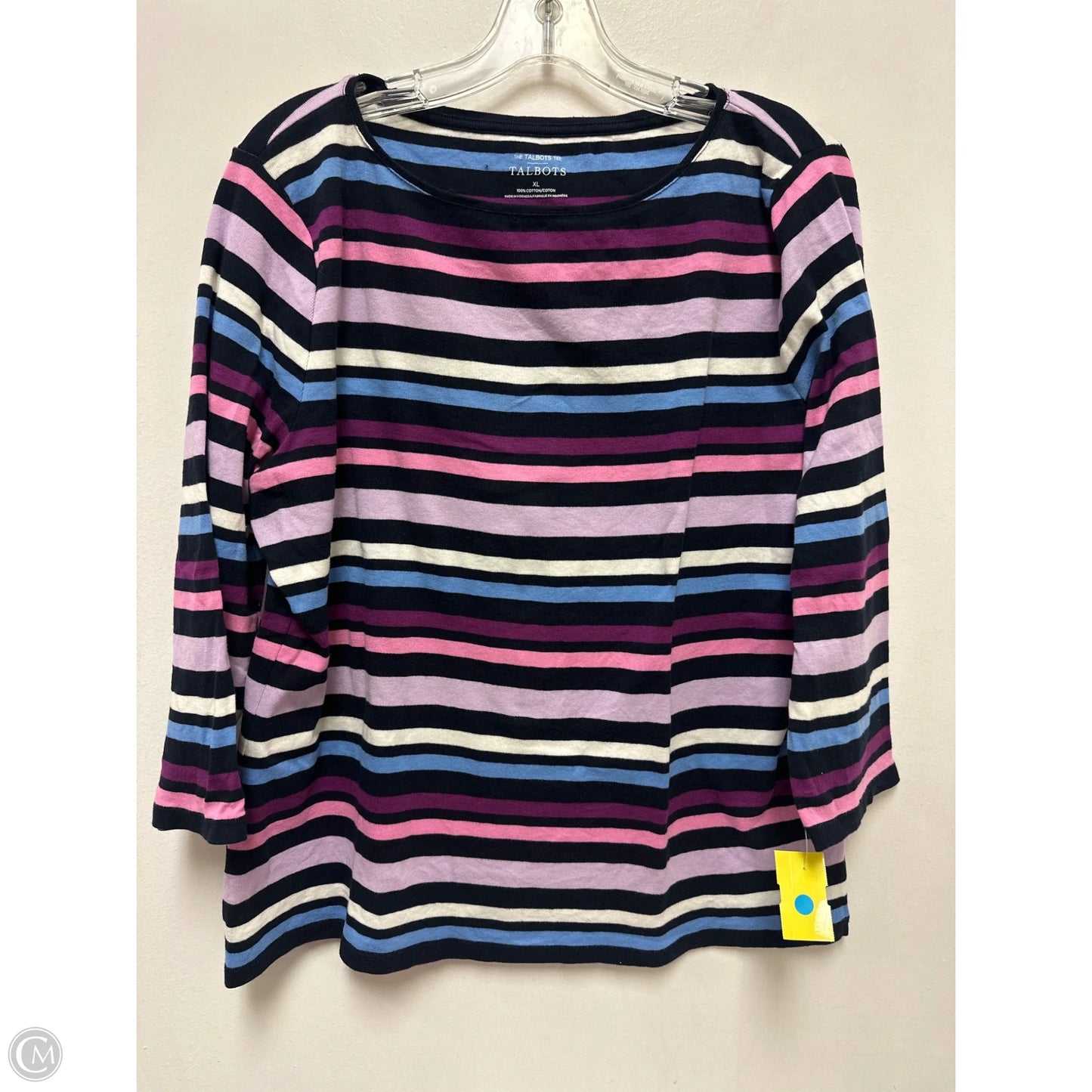 Top Long Sleeve By Talbots In Blue & Purple, Size: Xl