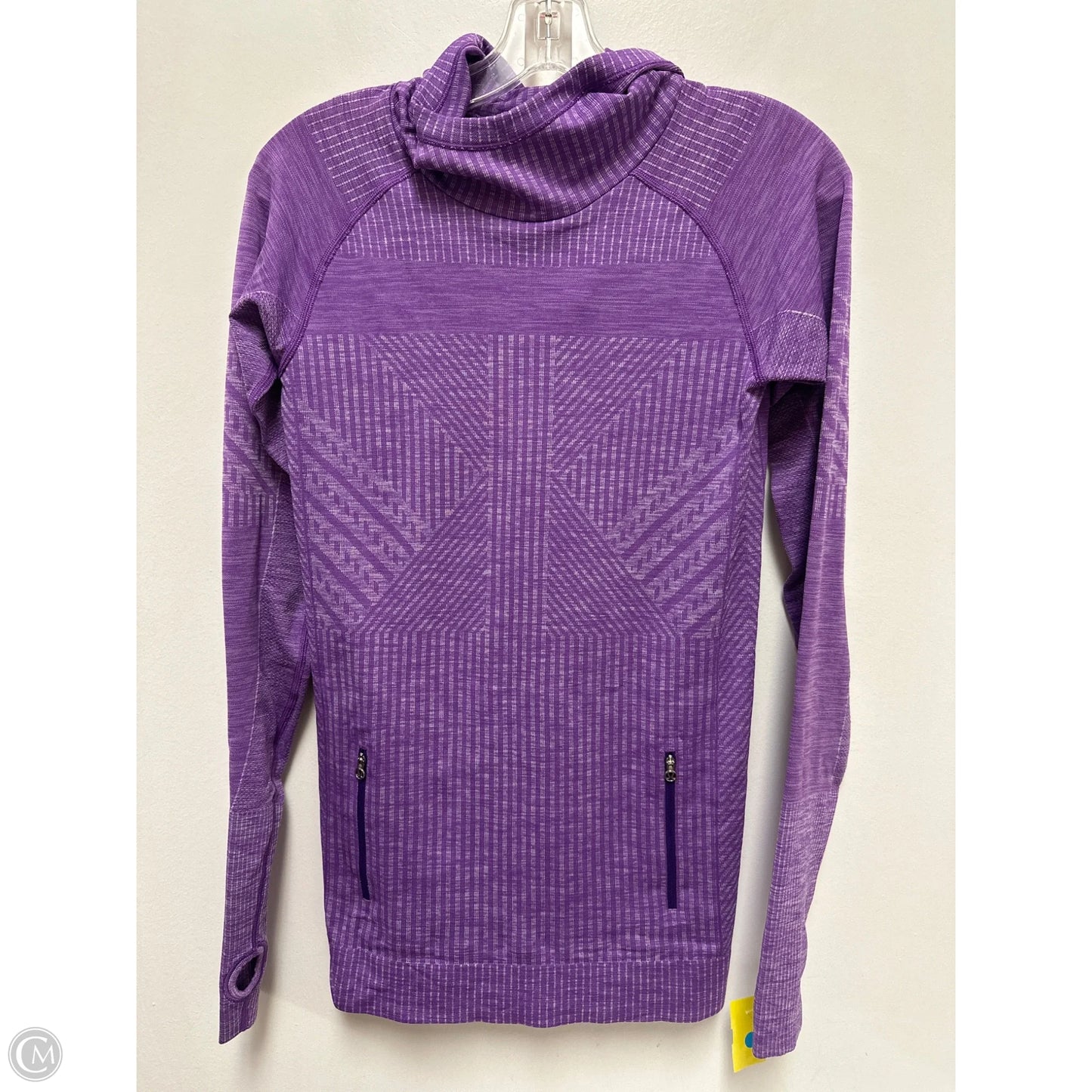Athletic Top Long Sleeve Hoodie By Lululemon In Purple, Size: M