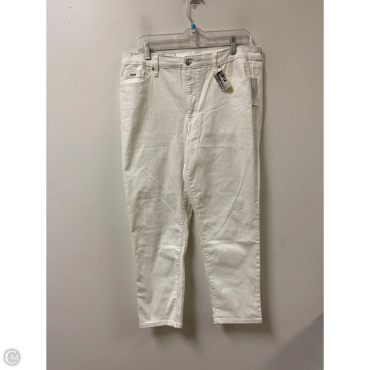 Jeans Skinny By Nine West In White Denim, Size: 14
