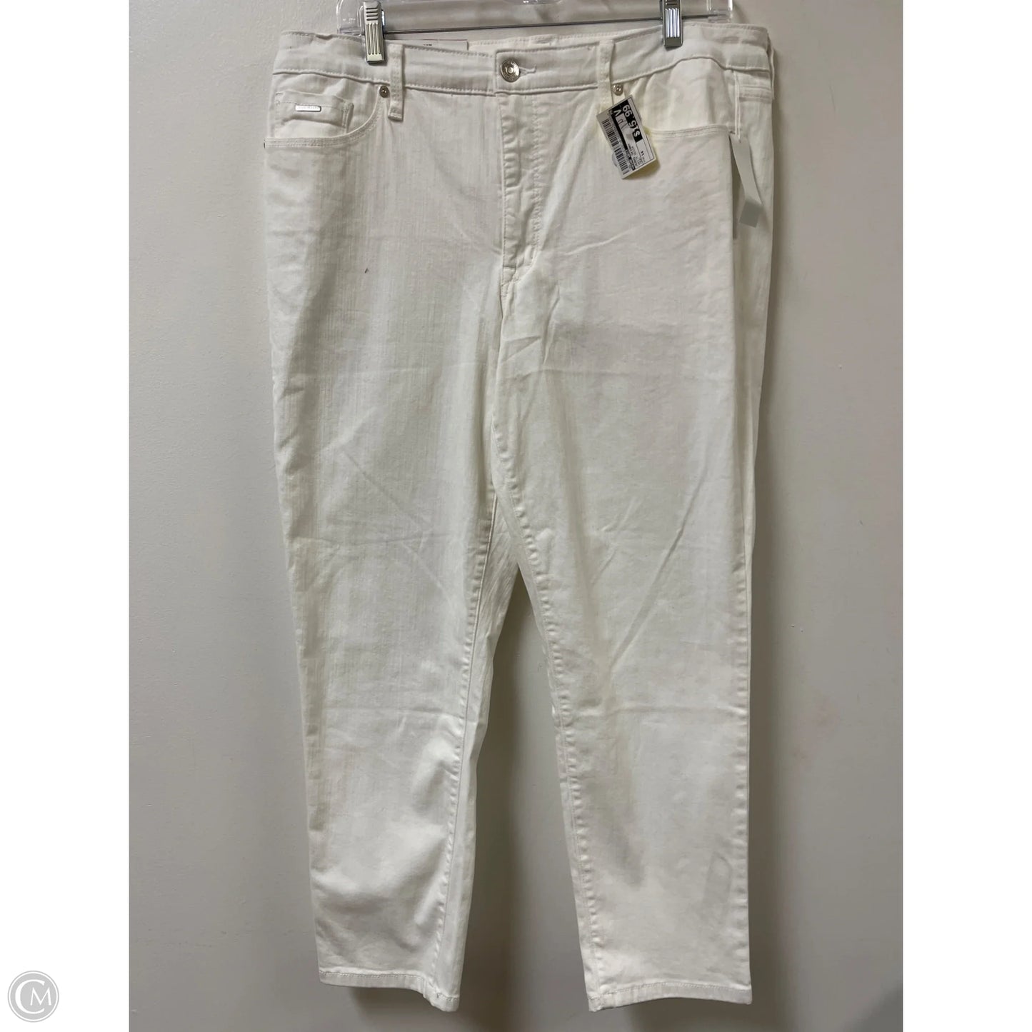 Jeans Skinny By Nine West In White Denim, Size: 14
