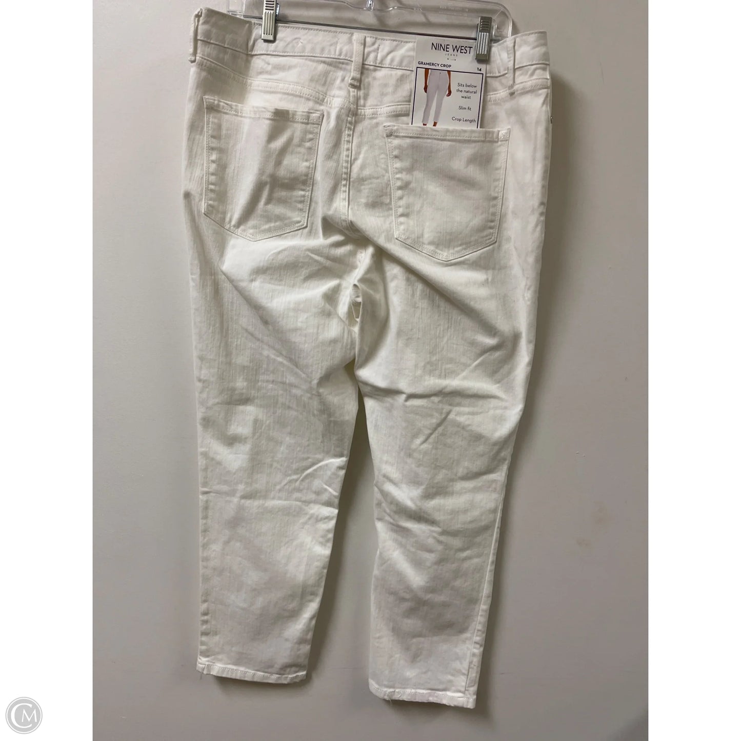 Jeans Skinny By Nine West In White Denim, Size: 14