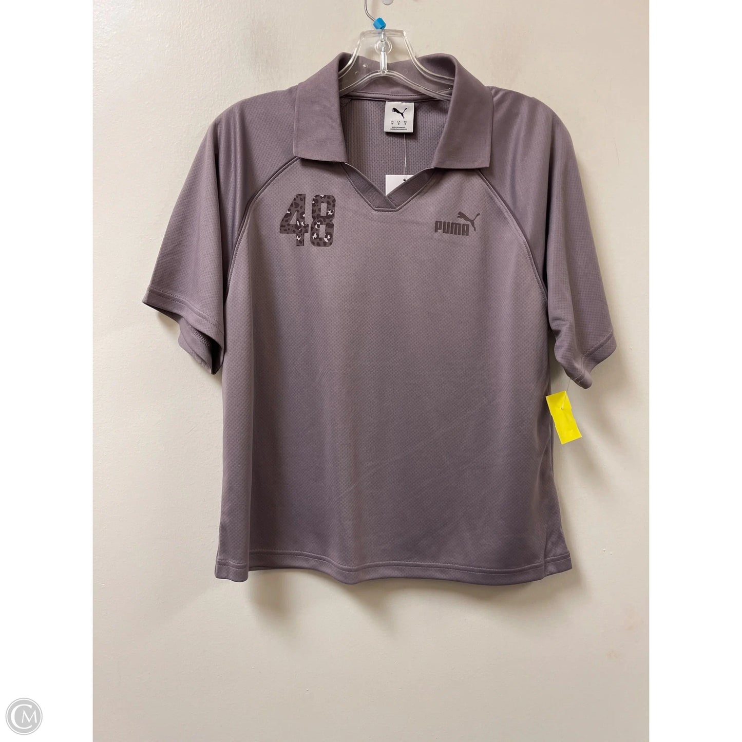 Athletic Top Short Sleeve By Puma In Purple, Size: M
