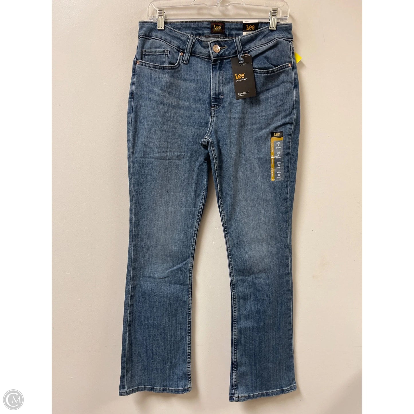 Jeans Straight By Lee In Blue Denim, Size: 8