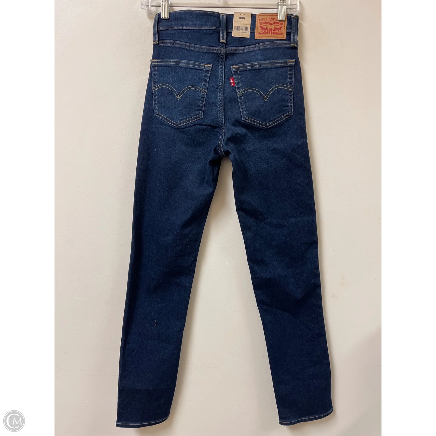 Jeans Straight By Levis In Blue Denim, Size: 2