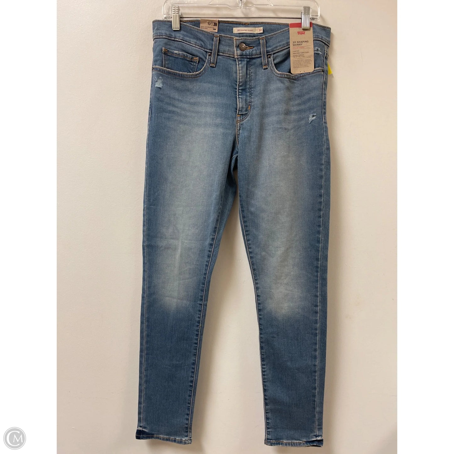 Jeans Skinny By Levis In Blue Denim, Size: 10