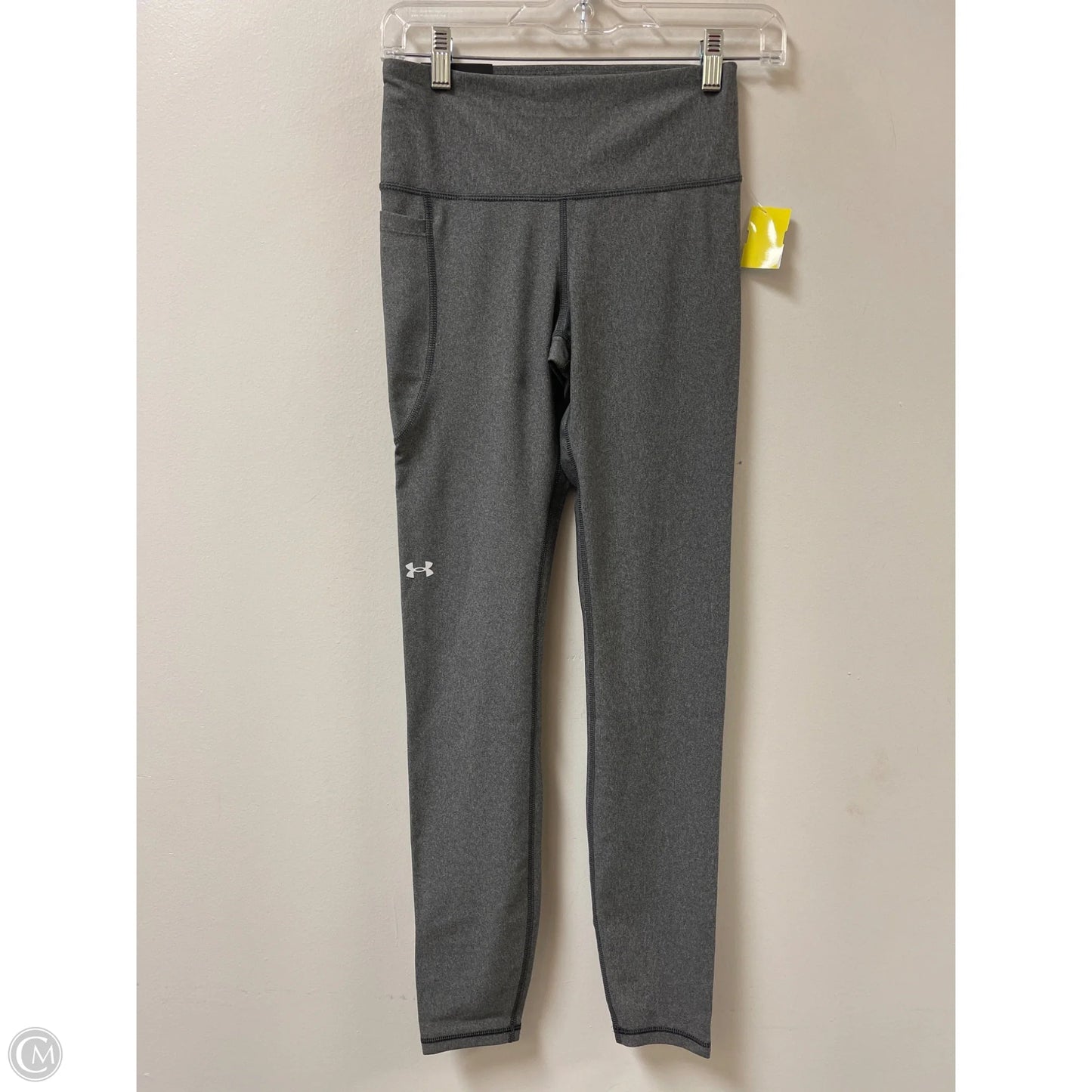 Athletic Leggings By Under Armour In Grey, Size: S