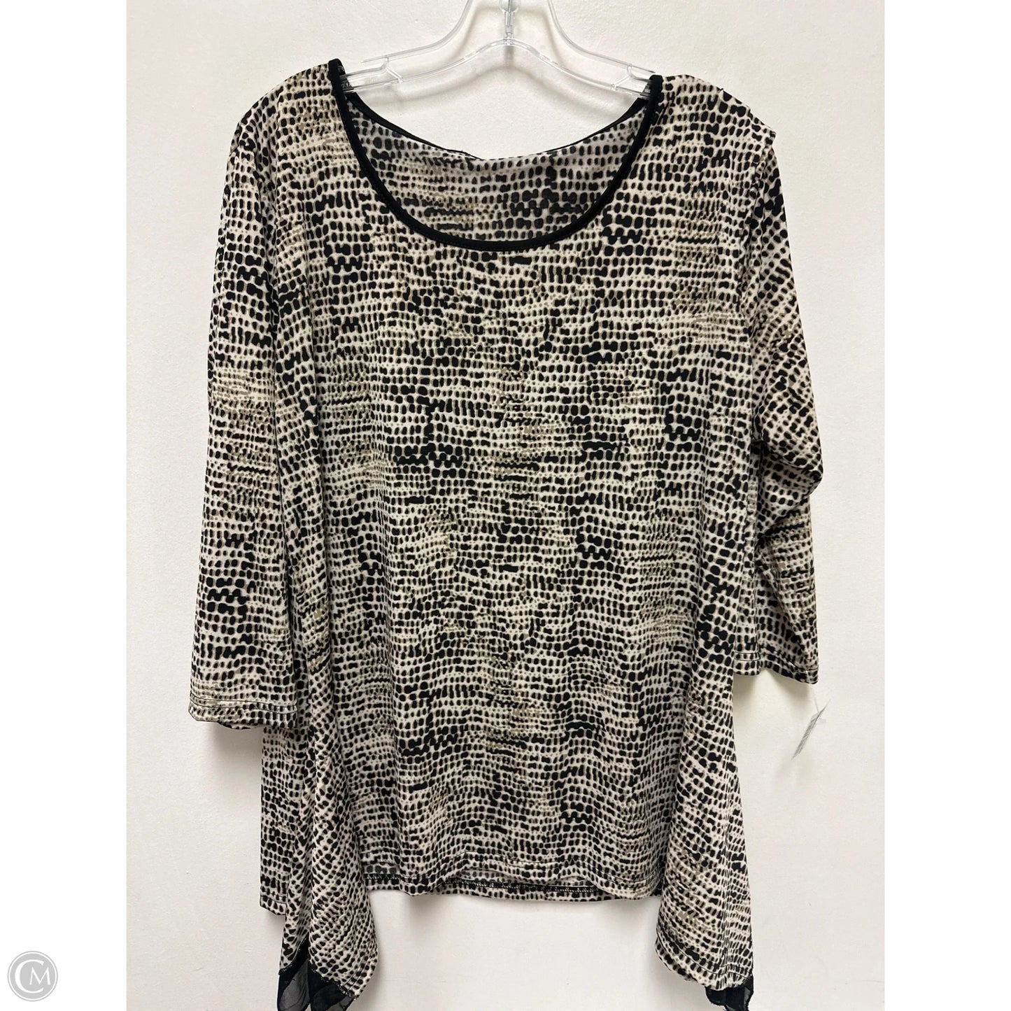 Top Long Sleeve By Clothes Mentor In Black & Brown, Size: L
