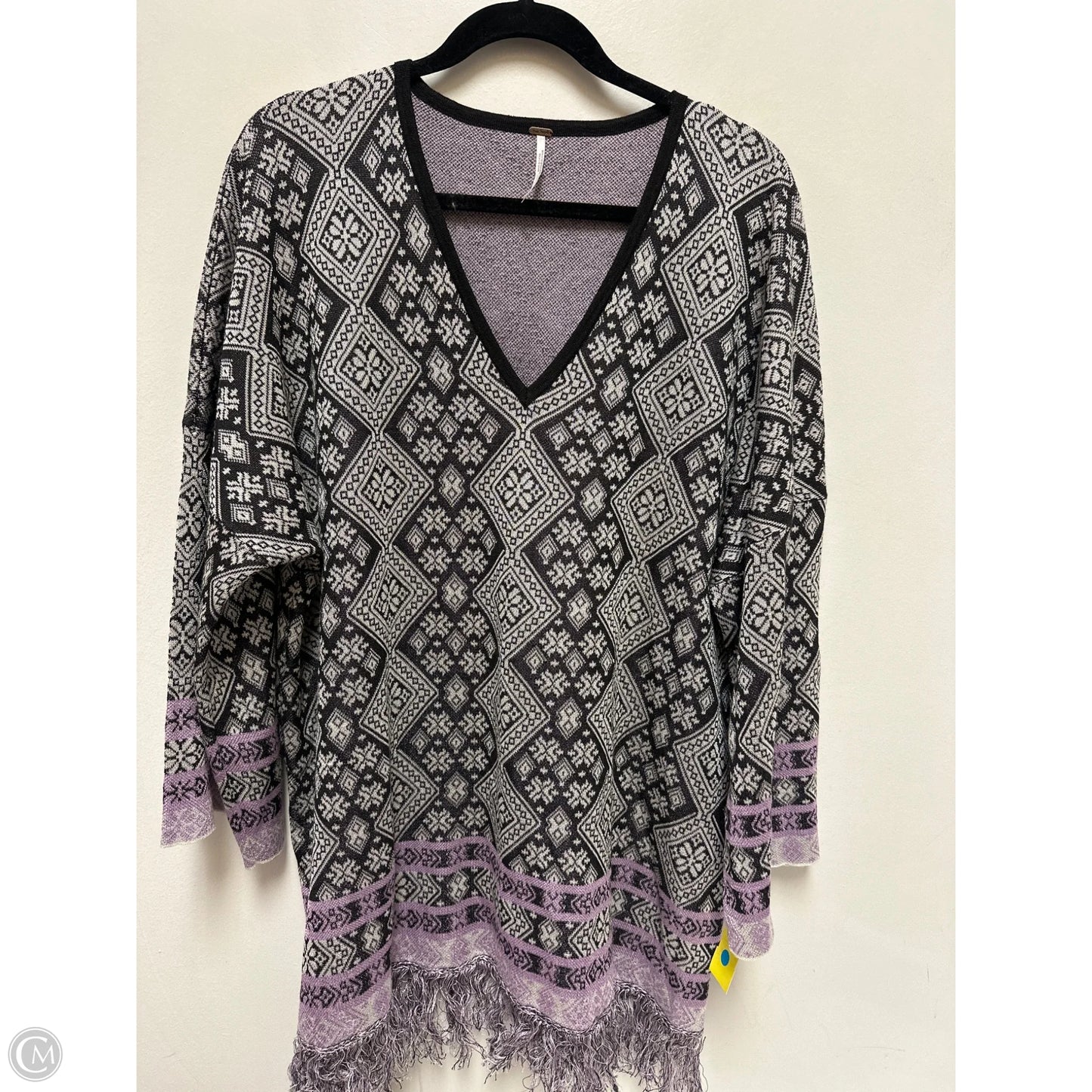 Sweater By Free People In Black & Purple, Size: M