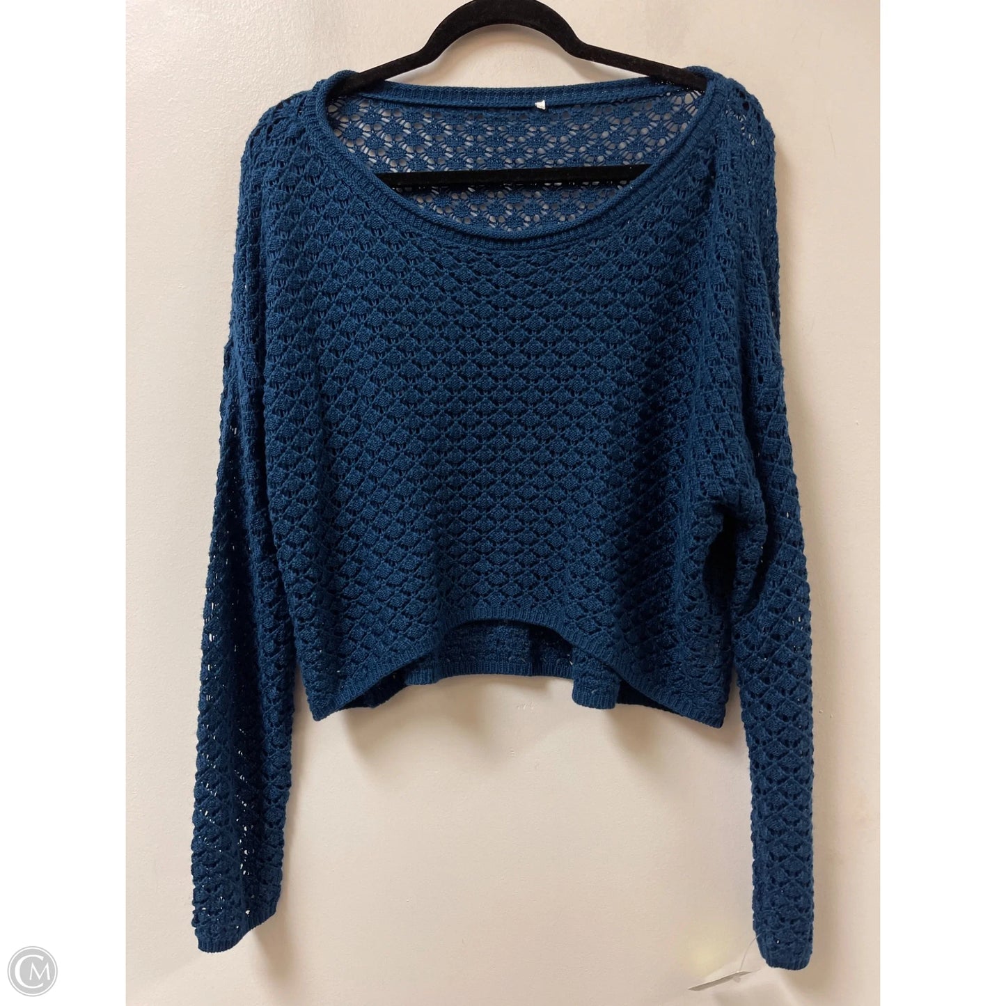 Sweater By Clothes Mentor In Navy, Size: L