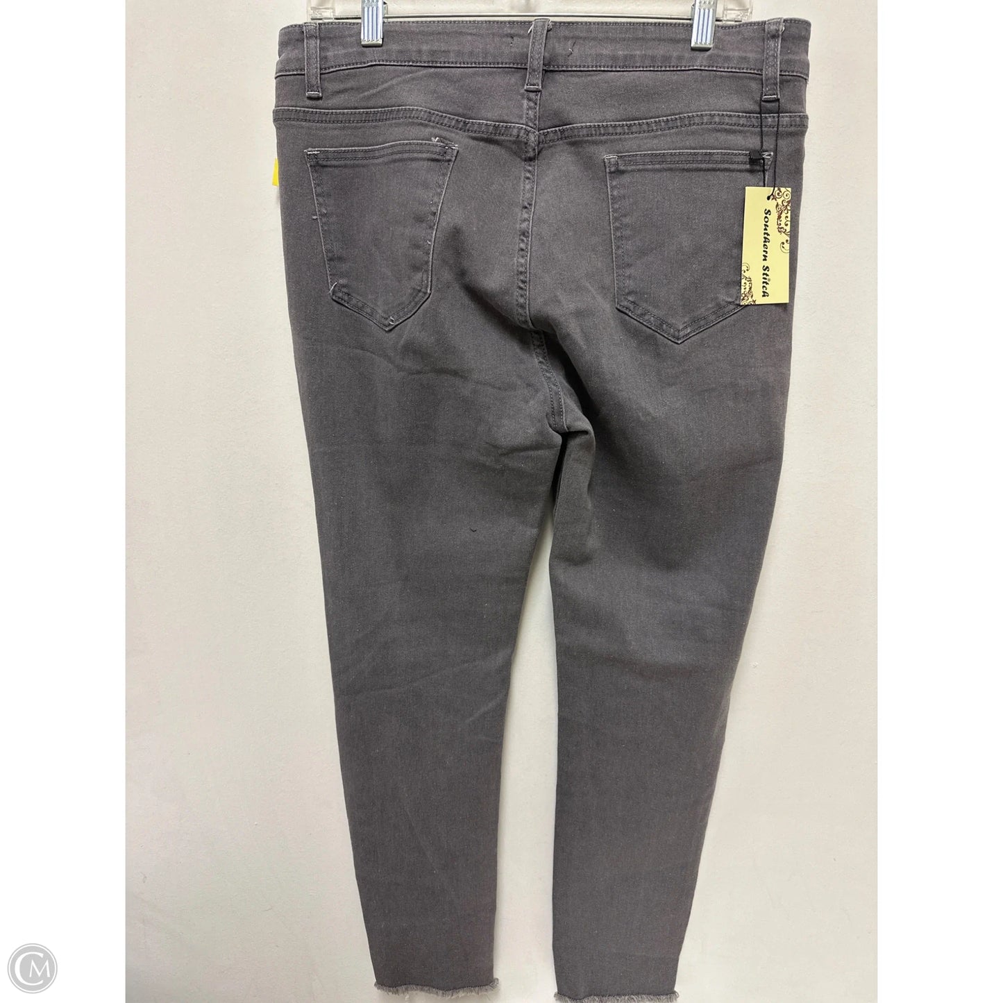 Jeans Skinny By Southern Stitch In Grey Denim, Size: 12