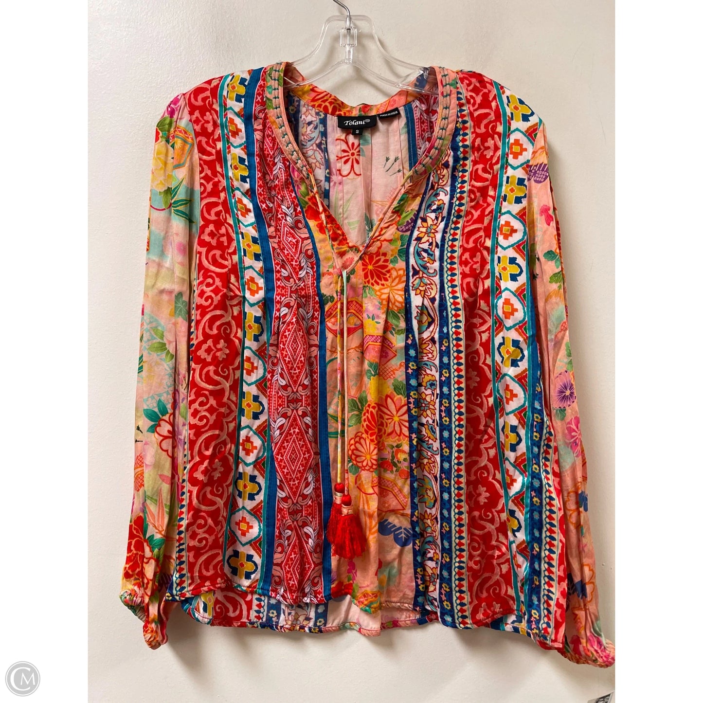 Top Long Sleeve By Tolani In Multi-colored, Size: S