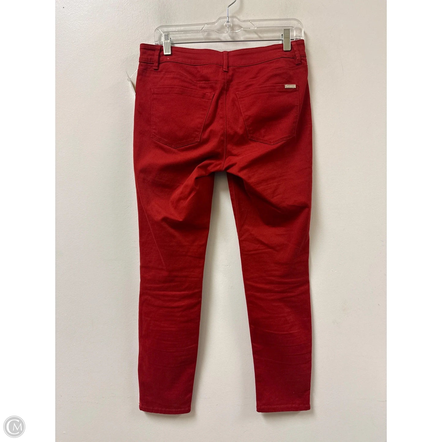 Jeans Skinny By White House Black Market In Red Denim, Size: 4