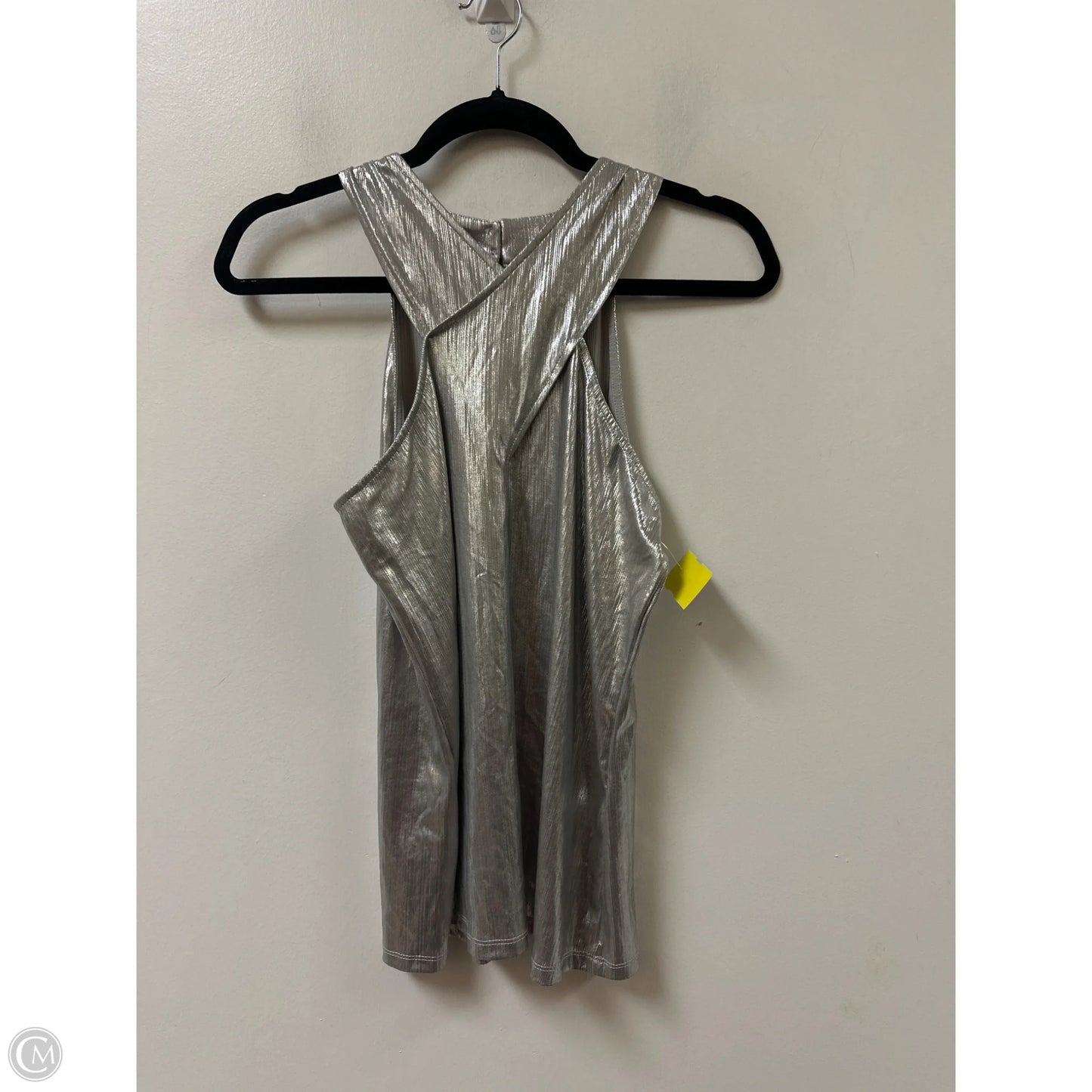 Top Sleeveless By Inc In Silver, Size: M