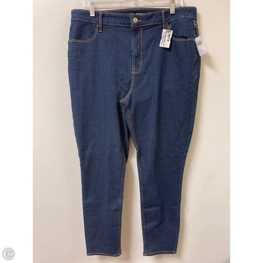 Jeans Skinny By Old Navy In Blue Denim, Size: 16