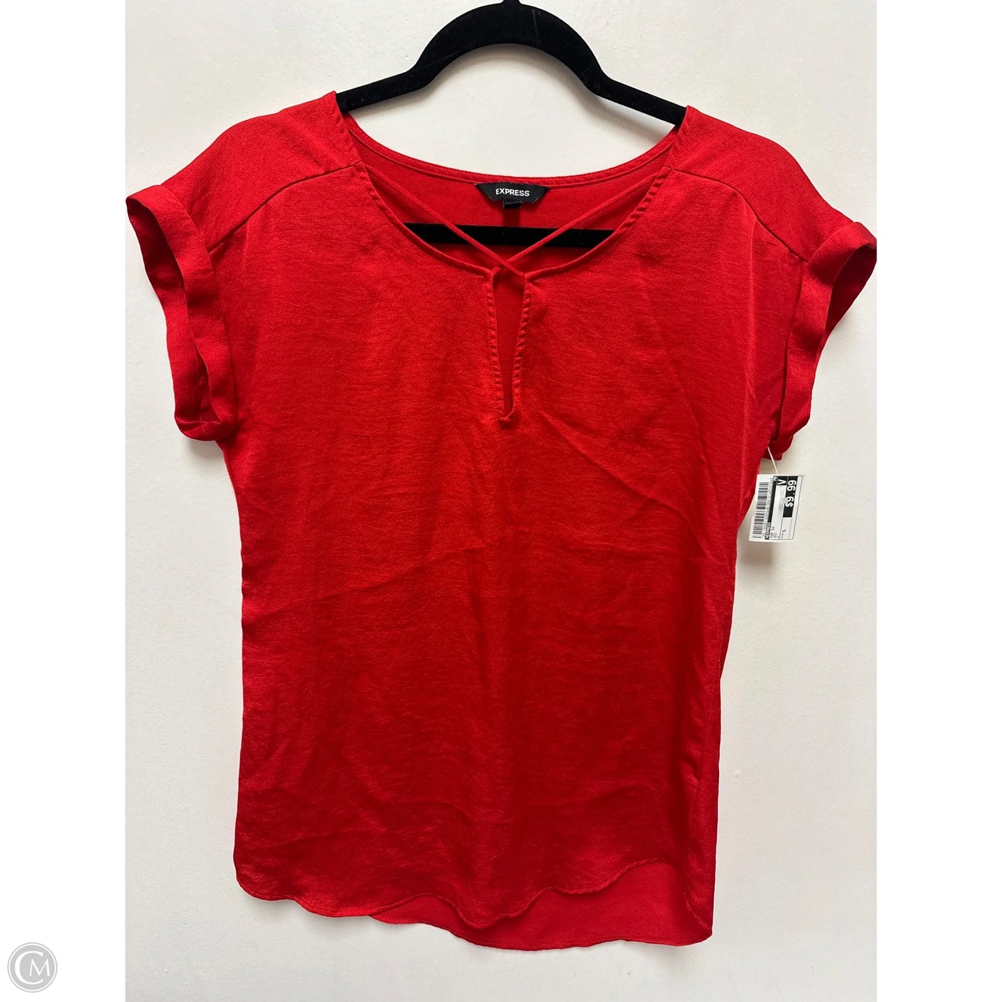 Top Short Sleeve By Express In Red, Size: S