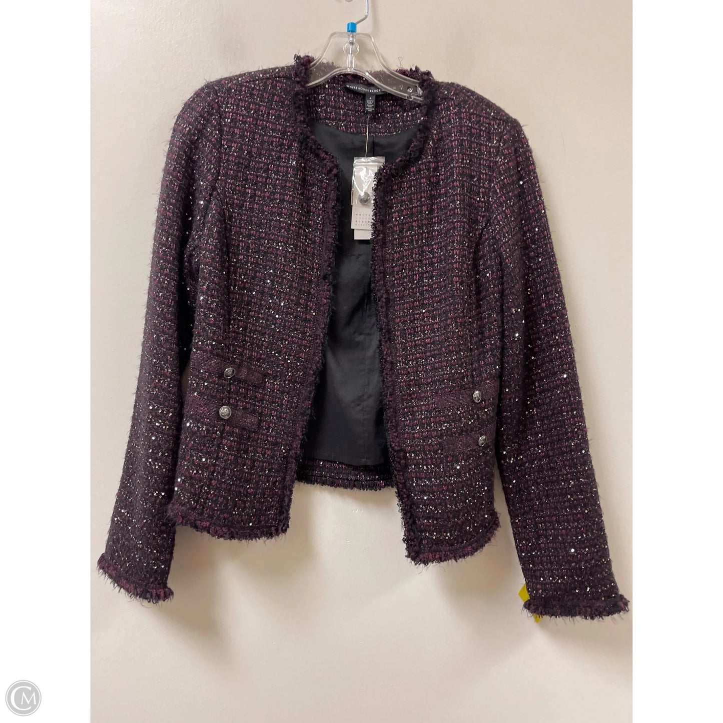 Blazer By White House Black Market In Black & Purple, Size: S