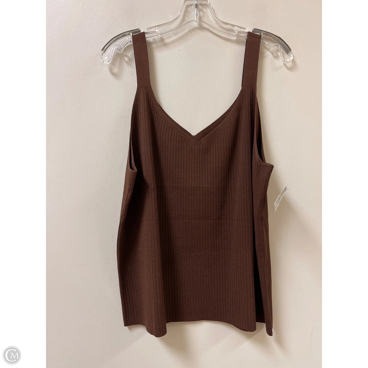 Top Sleeveless By Talbots In Brown, Size: 3x