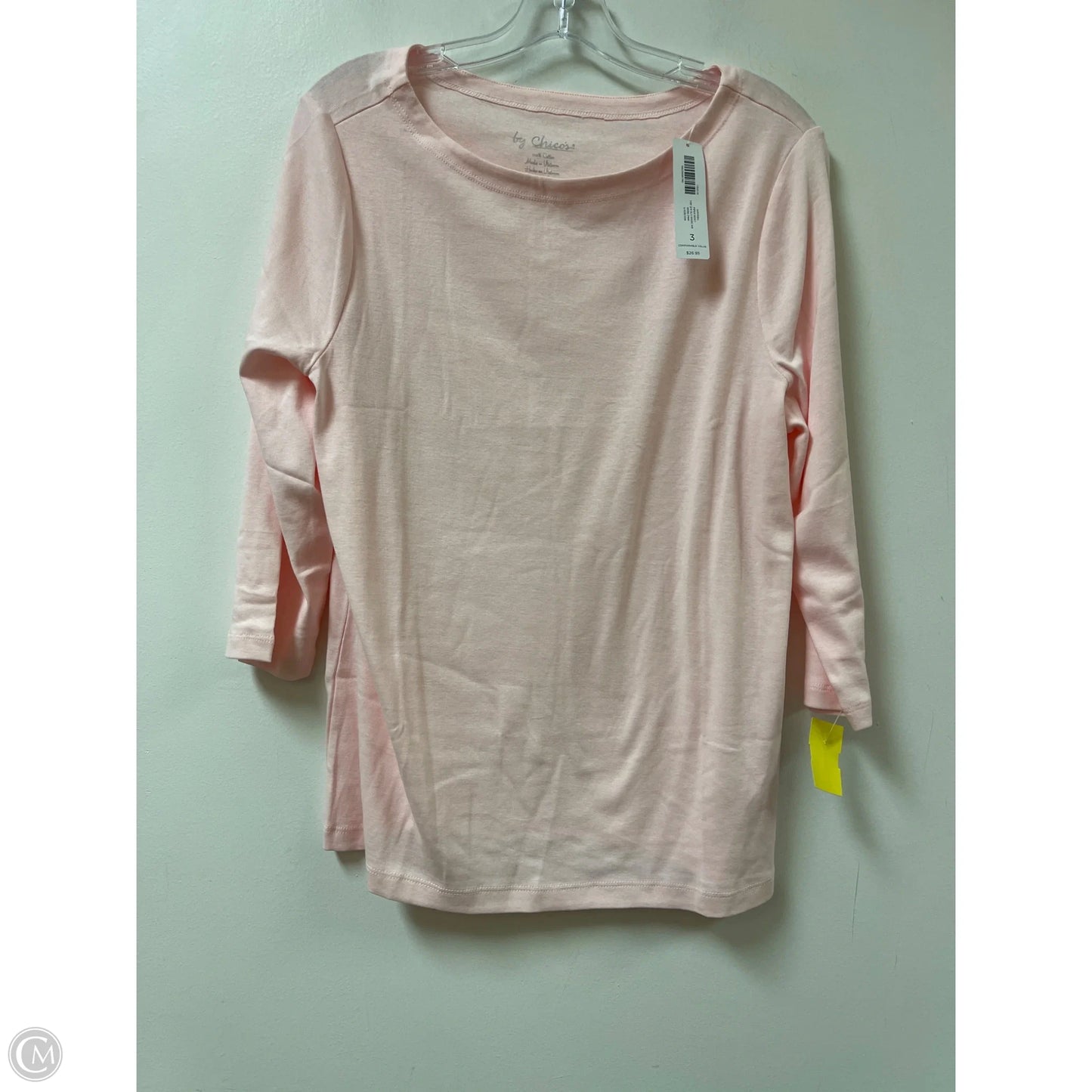 Top Long Sleeve By Chicos In Pink, Size: Xl