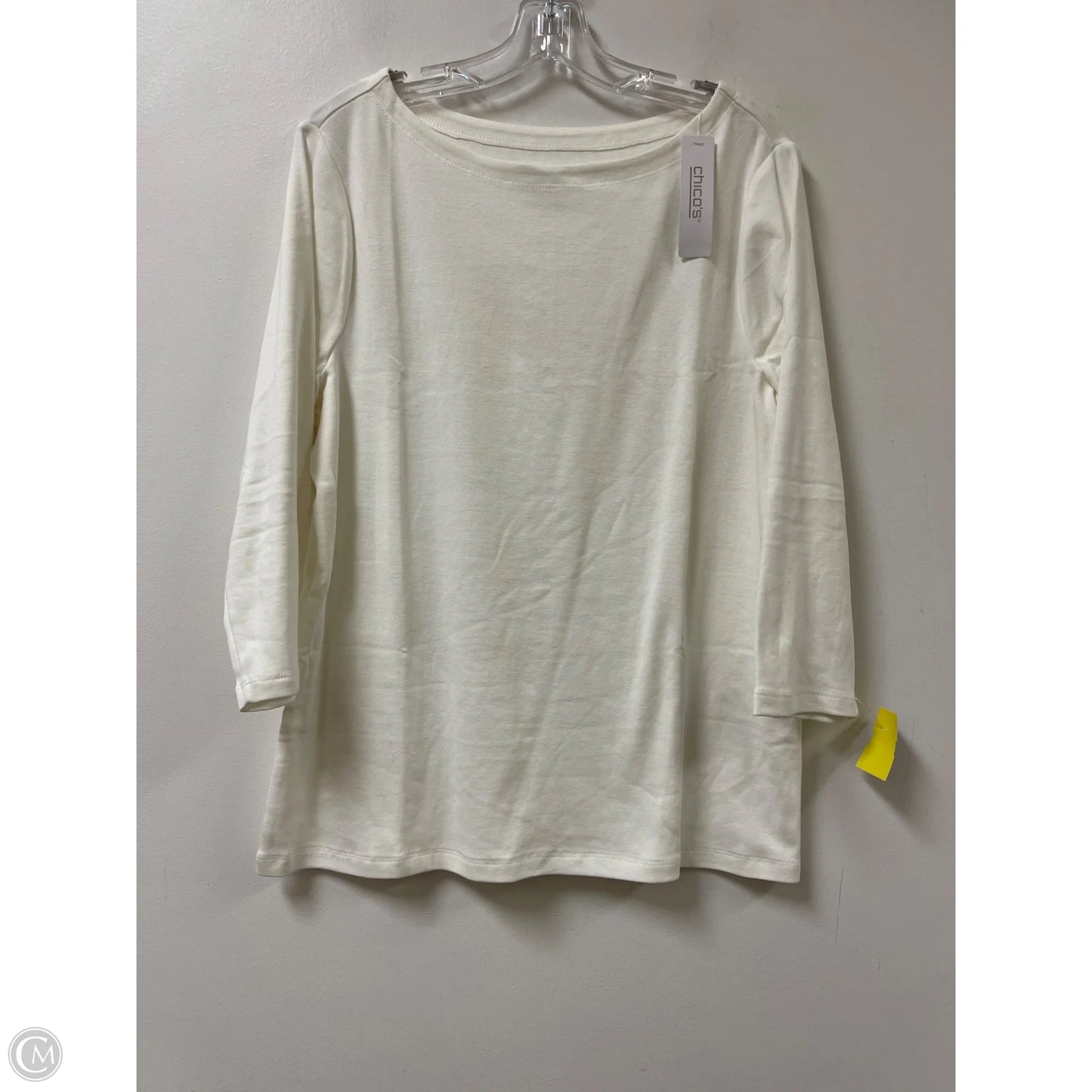 Top Long Sleeve By Chicos In White, Size: Xl
