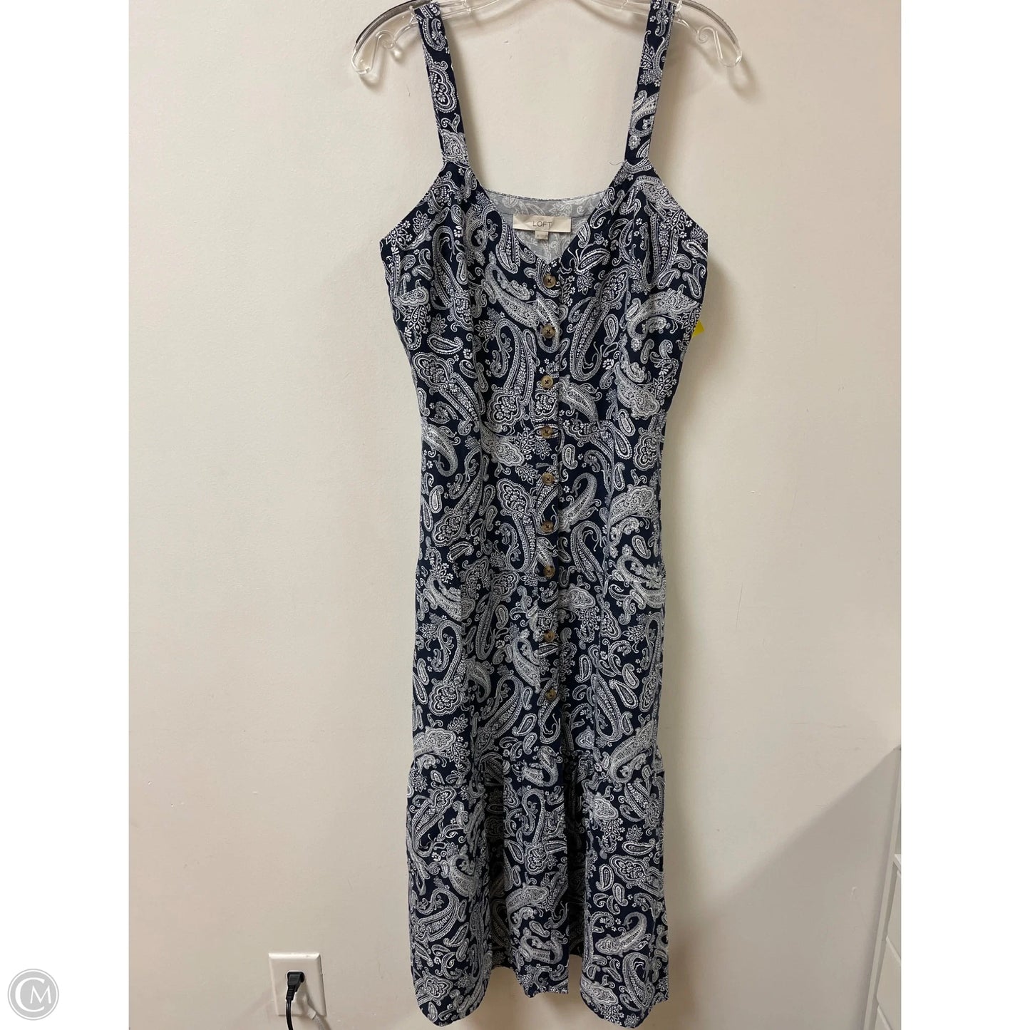 Dress Casual Maxi By Loft In Blue & White, Size: M