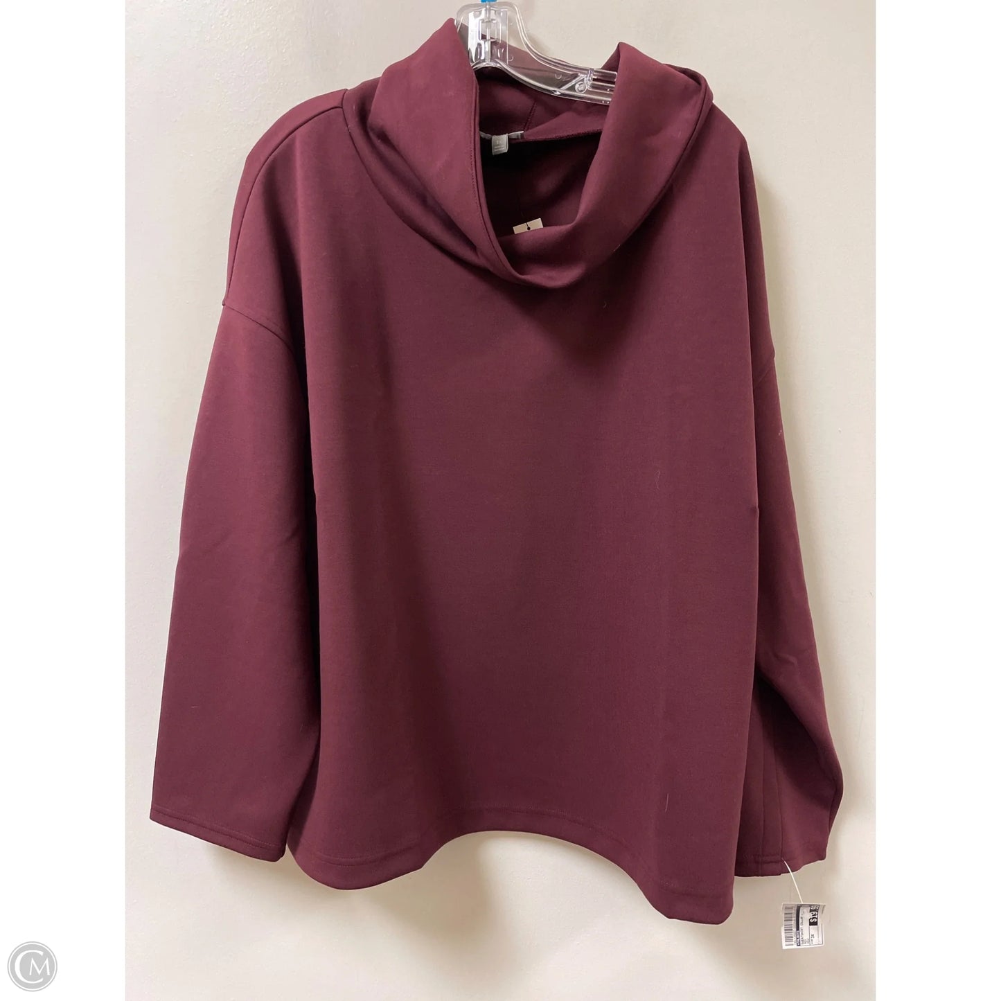 Sweatshirt Collar By Talbots In Red, Size: 3x